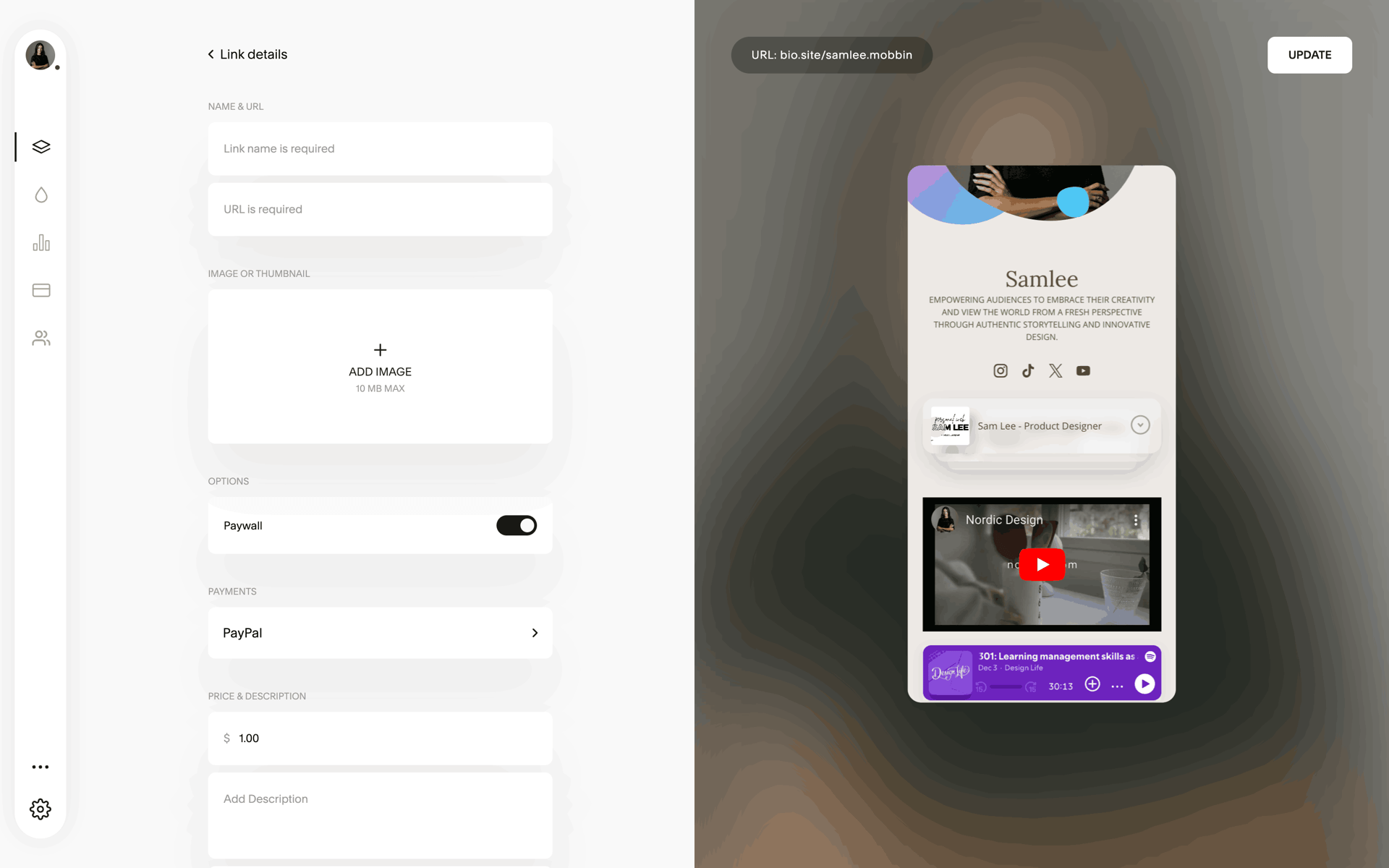 Biosites Web Business interface screenshot 10