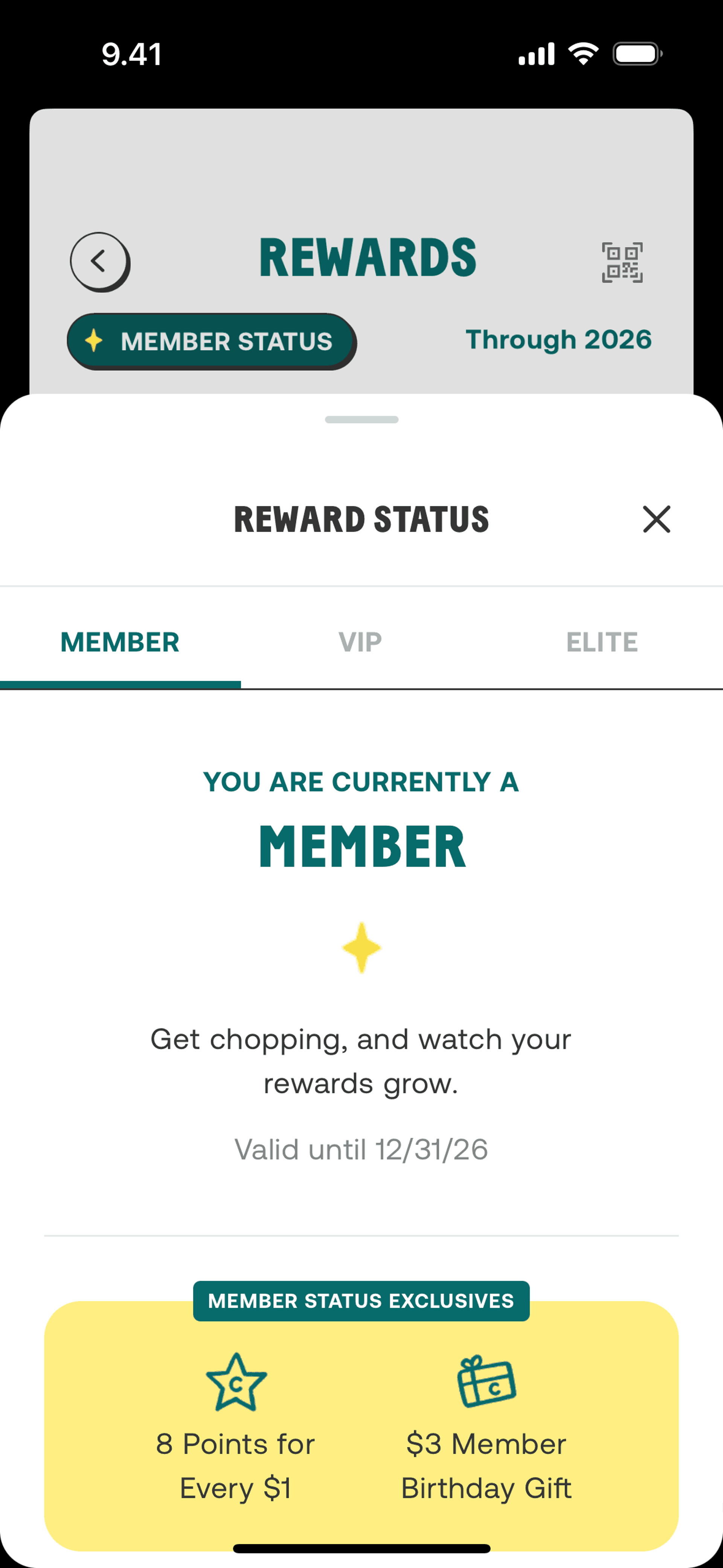 CHOPT iOS Food & Drink interface screenshot 13