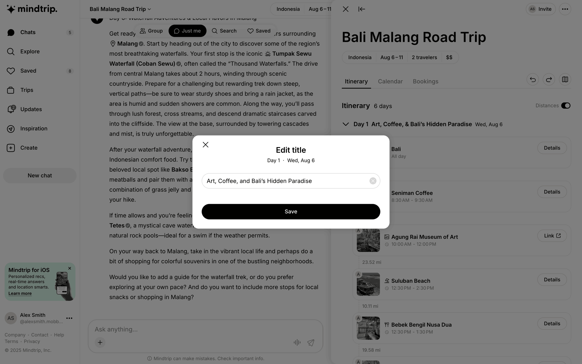 Mindtrip Web AI interface screenshot 6