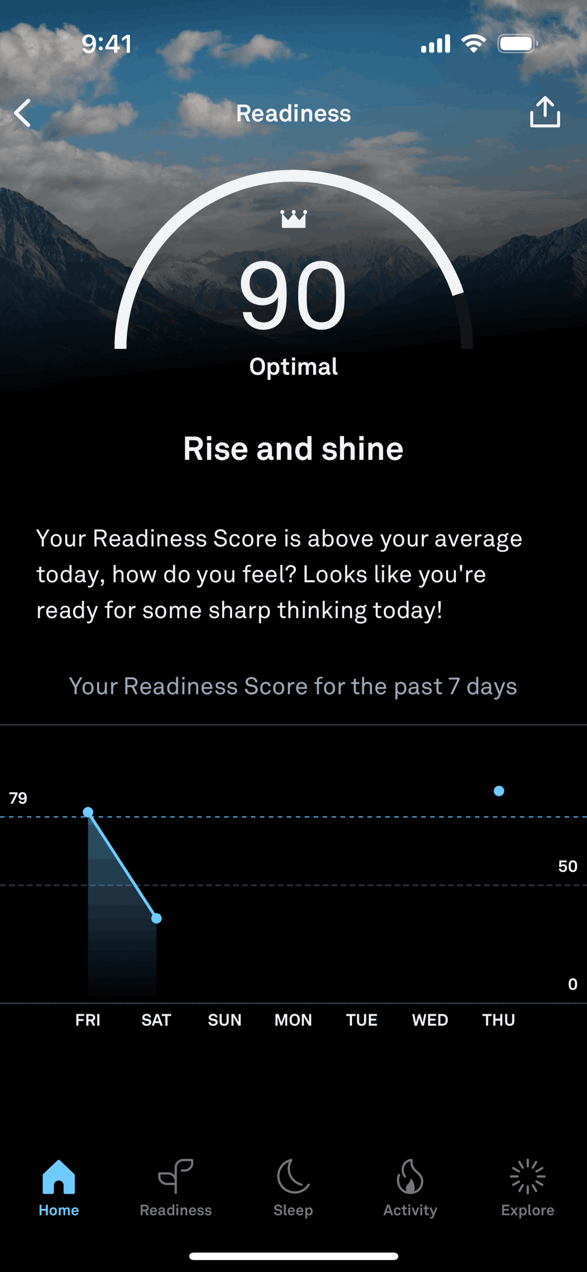 Oura iOS Health & Fitness interface screenshot 22