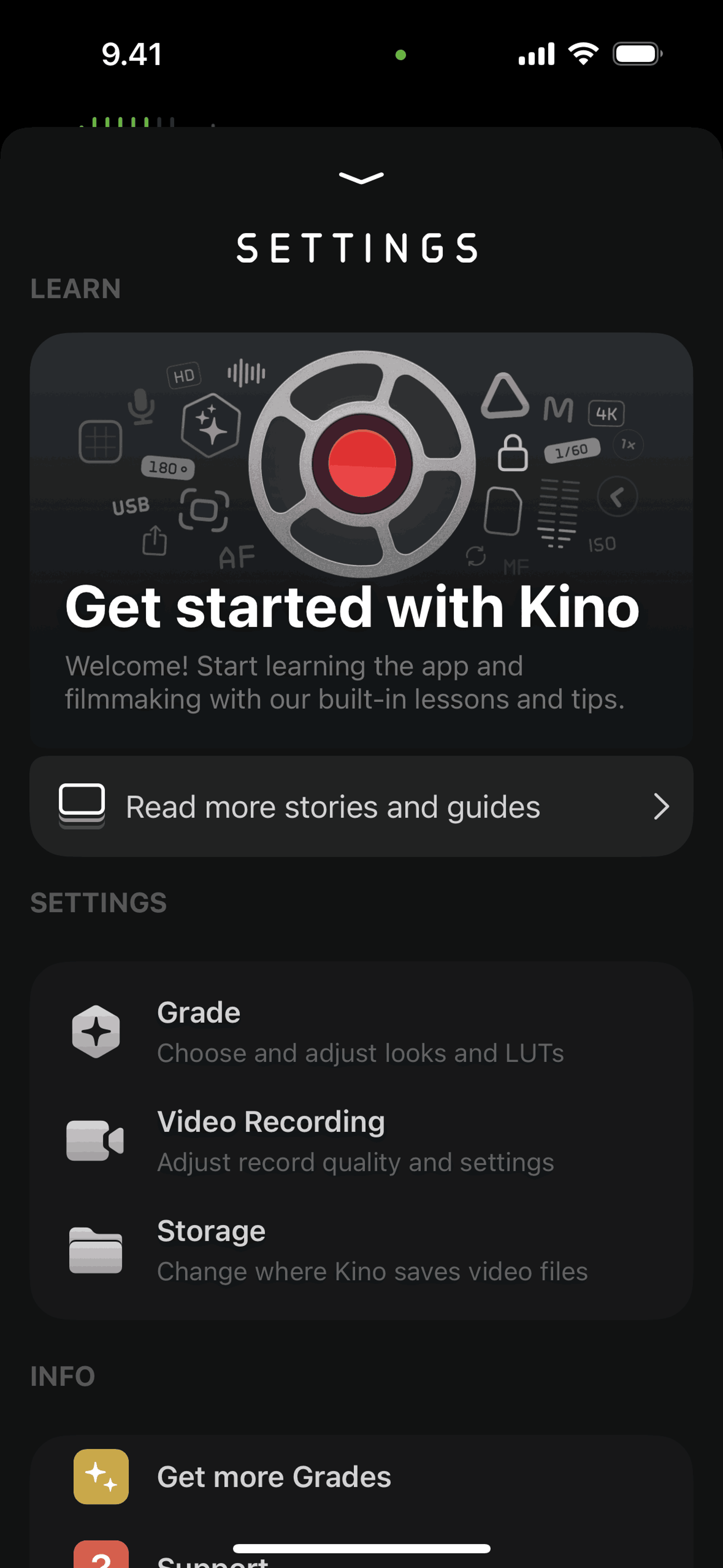 Kino iOS Photo & Video interface screenshot 16