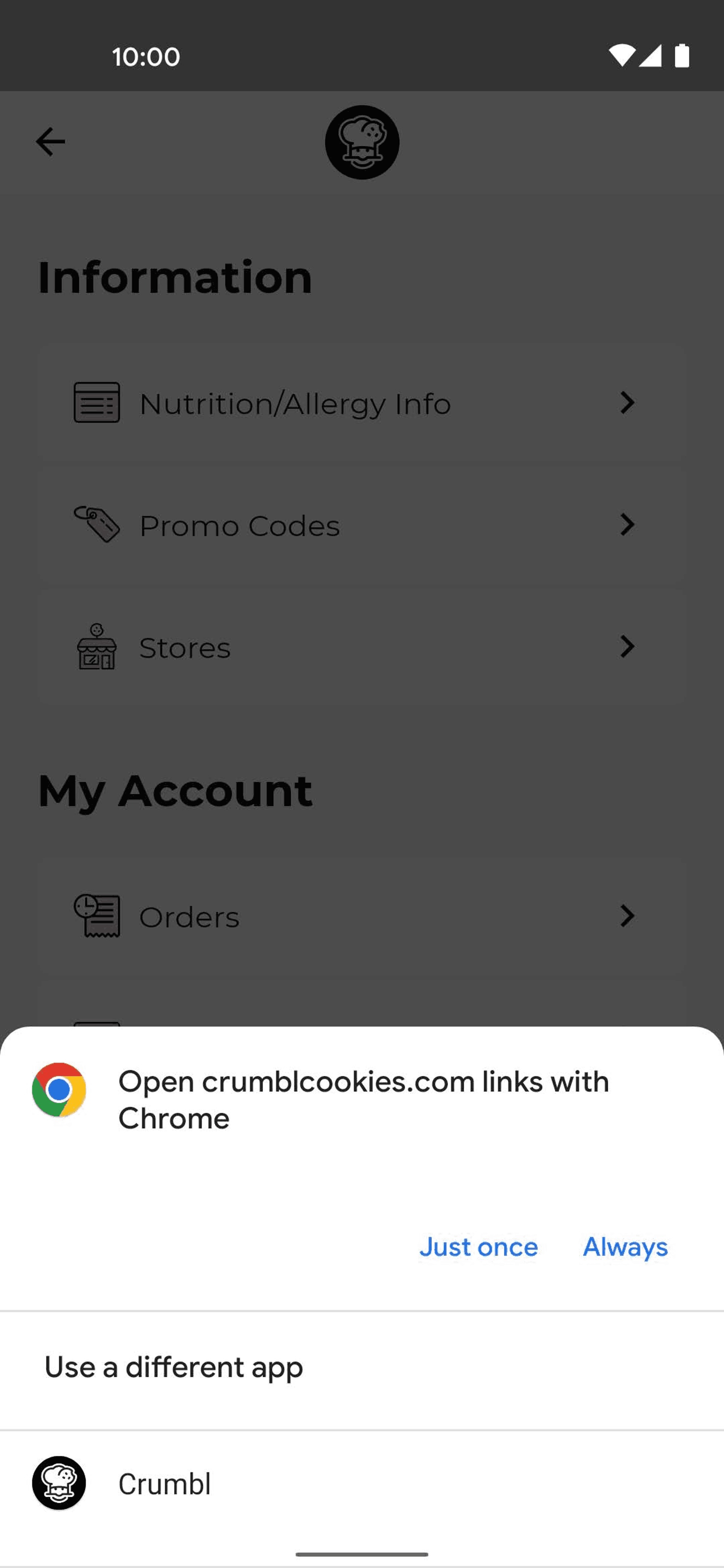 Crumbl Cookies Android Food & Drink interface screenshot 8