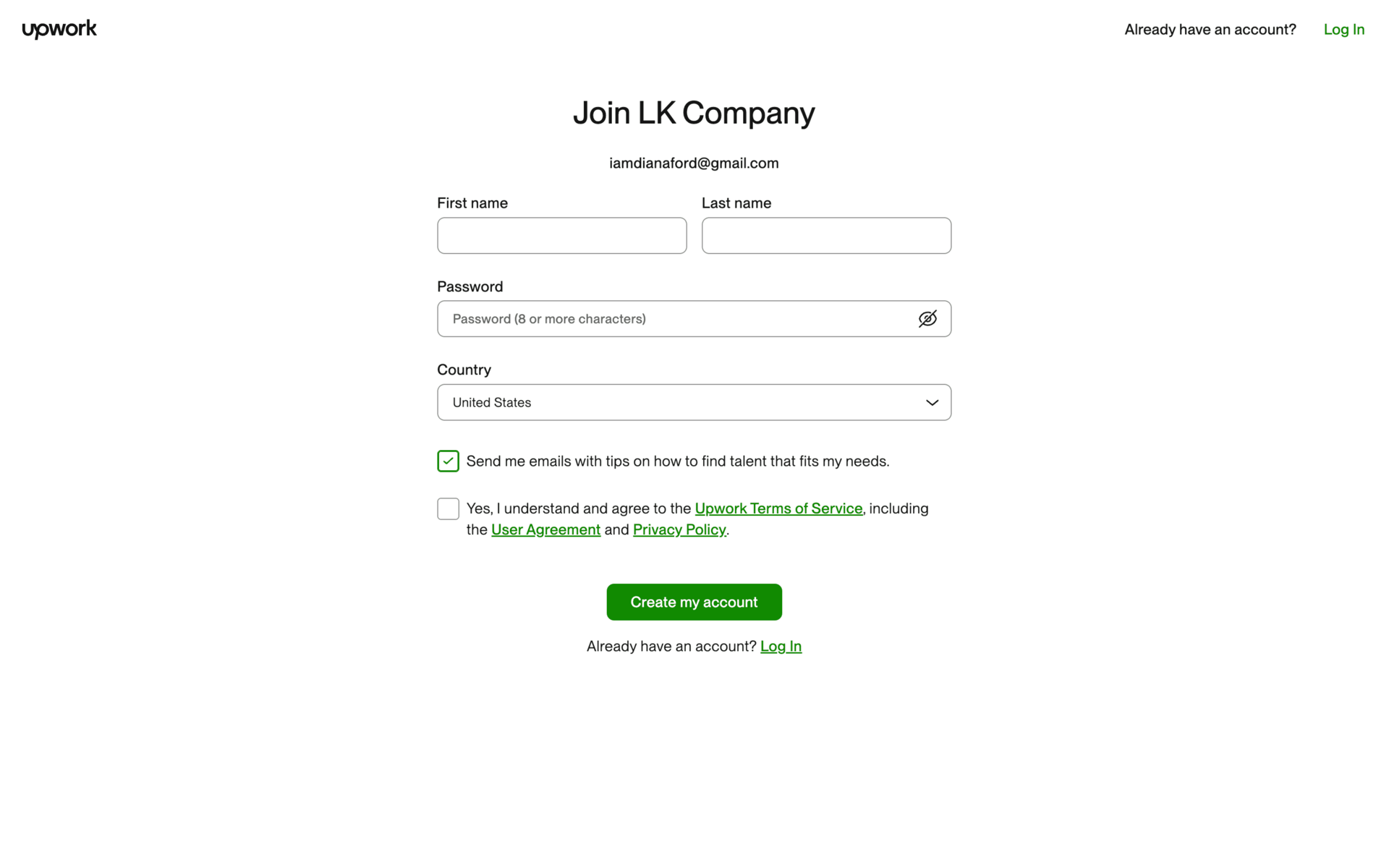 Upwork Web Business interface screenshot 4