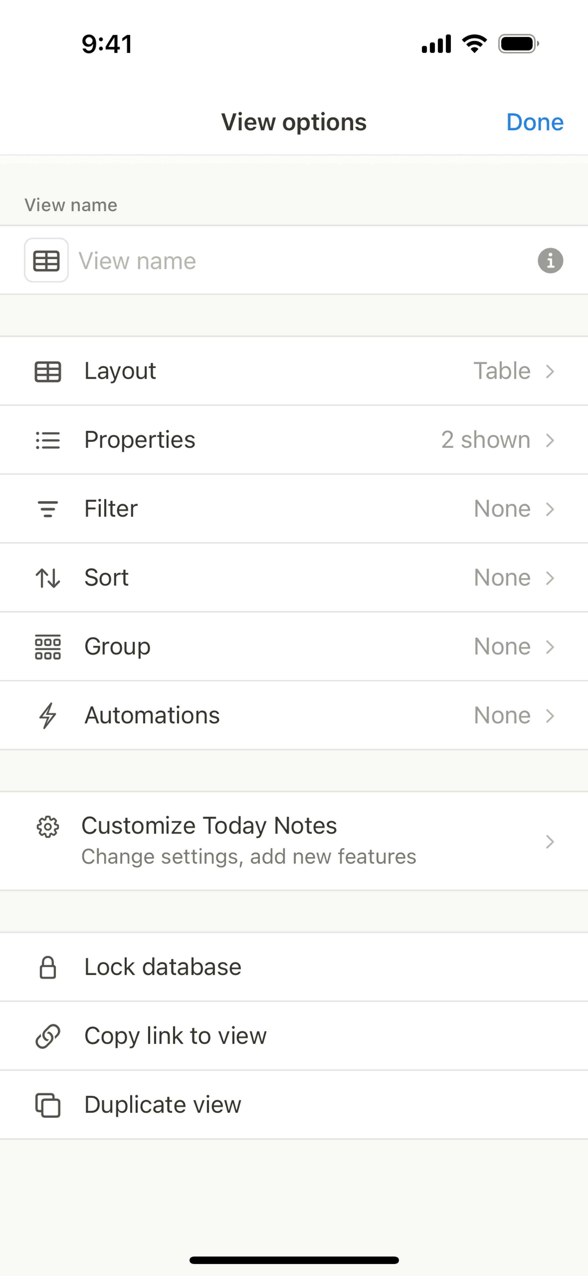 Notion iOS Collaboration interface screenshot 4