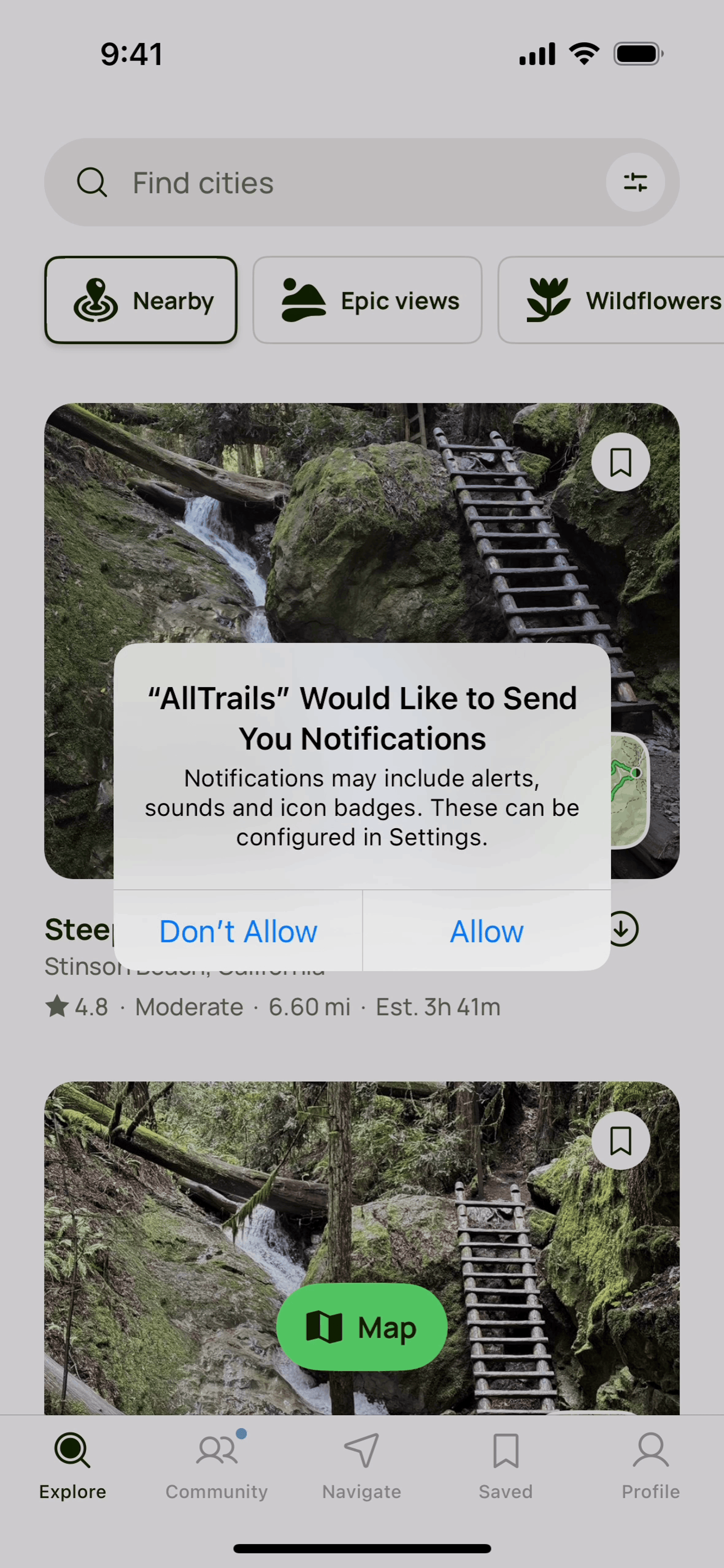AllTrails iOS Health & Fitness interface screenshot 24