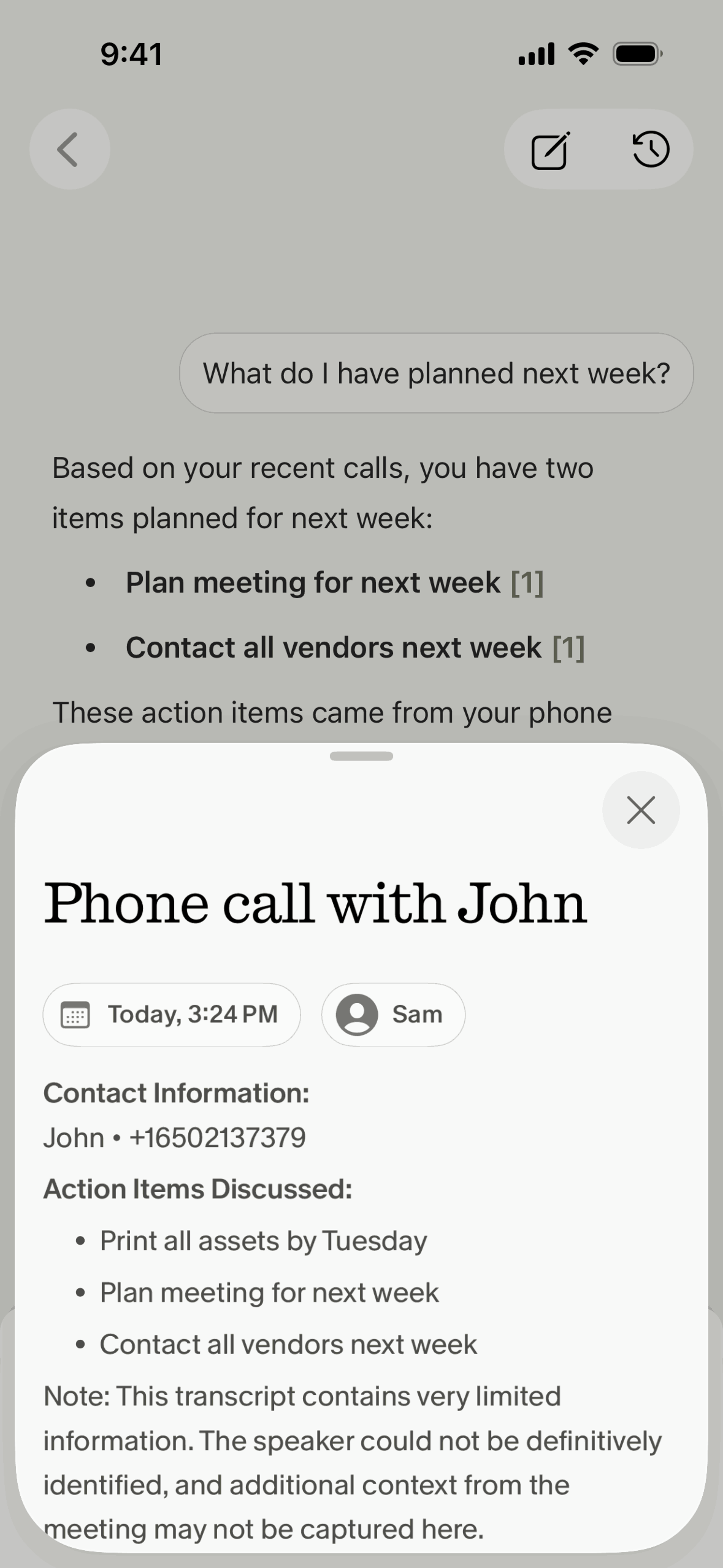 Granola iOS Granola interface screenshot 23