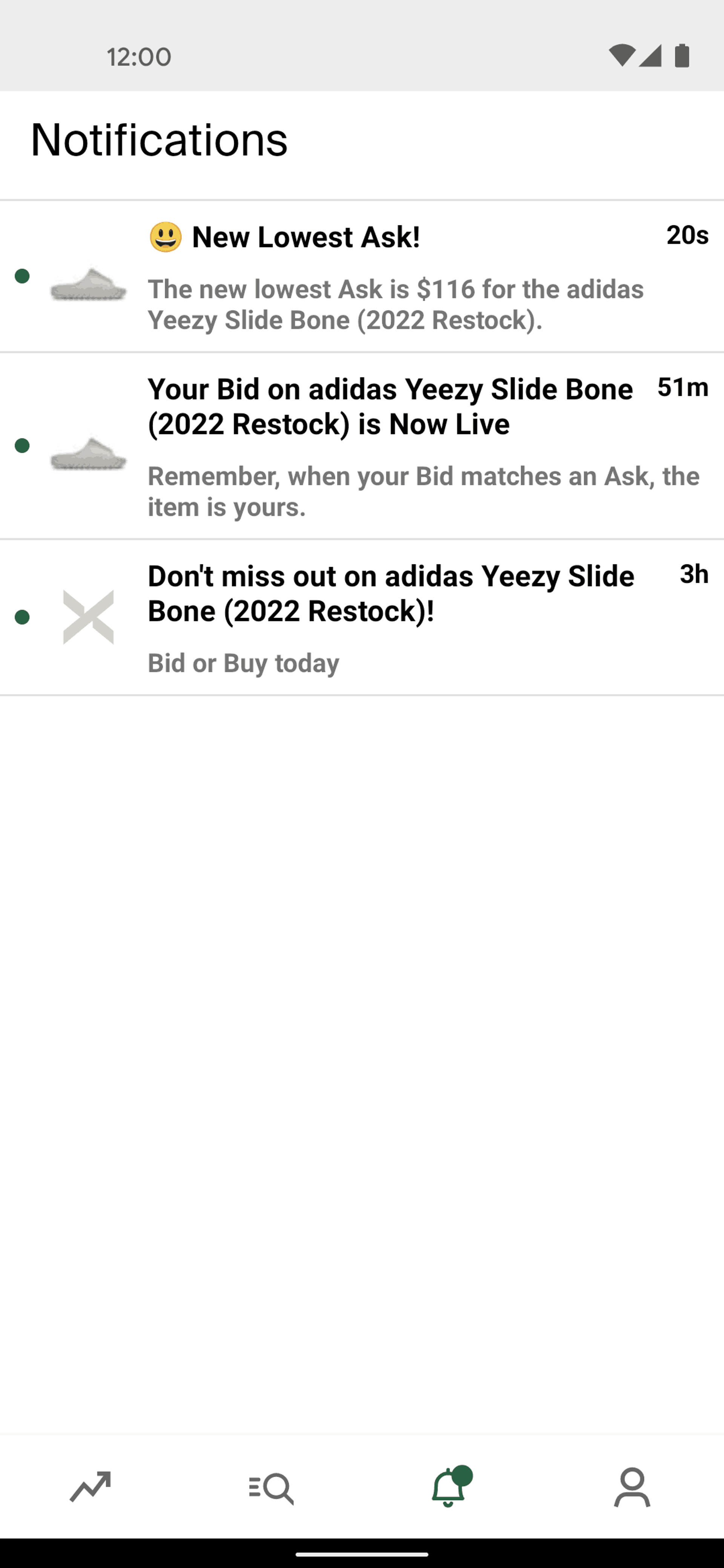 StockX Android Shopping interface screenshot 2