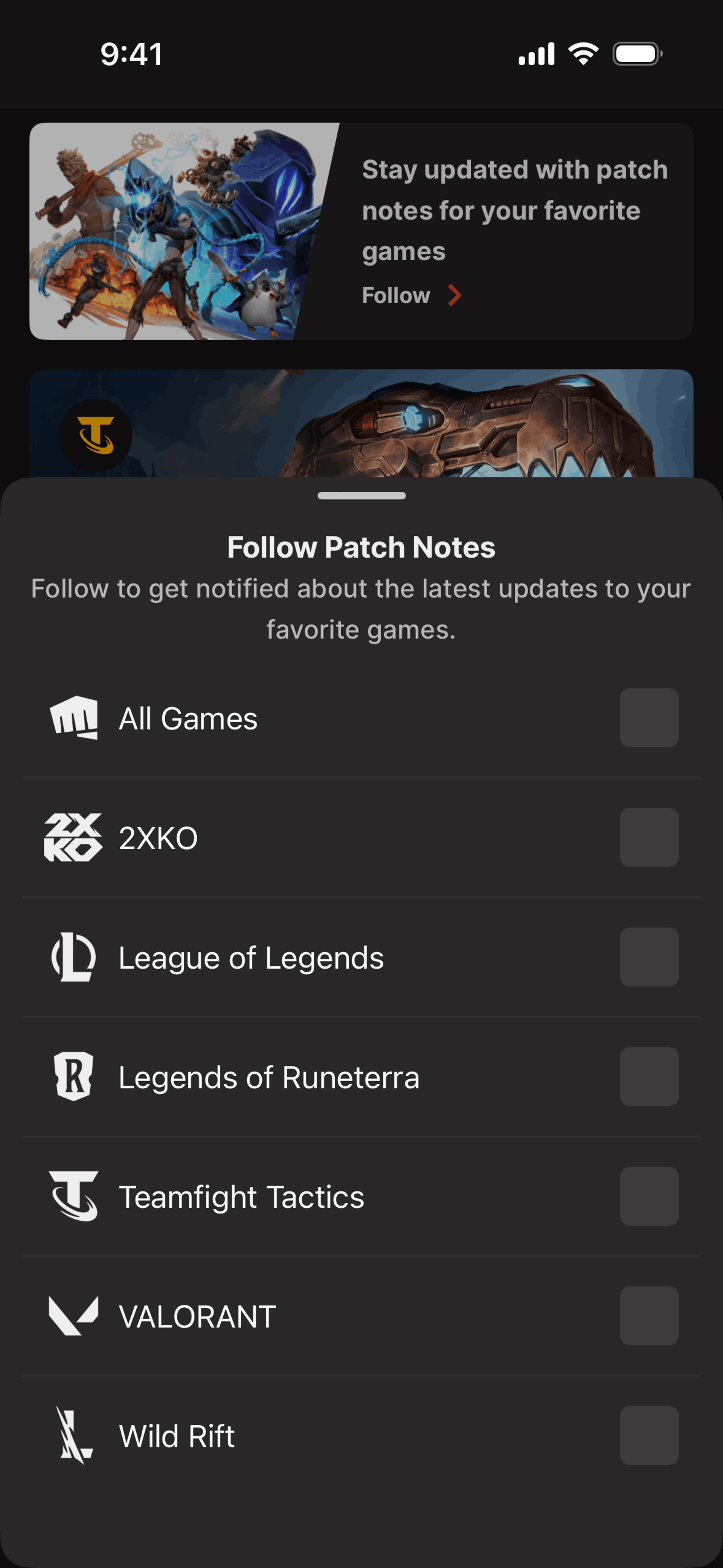 Riot Mobile iOS Entertainment interface screenshot 7