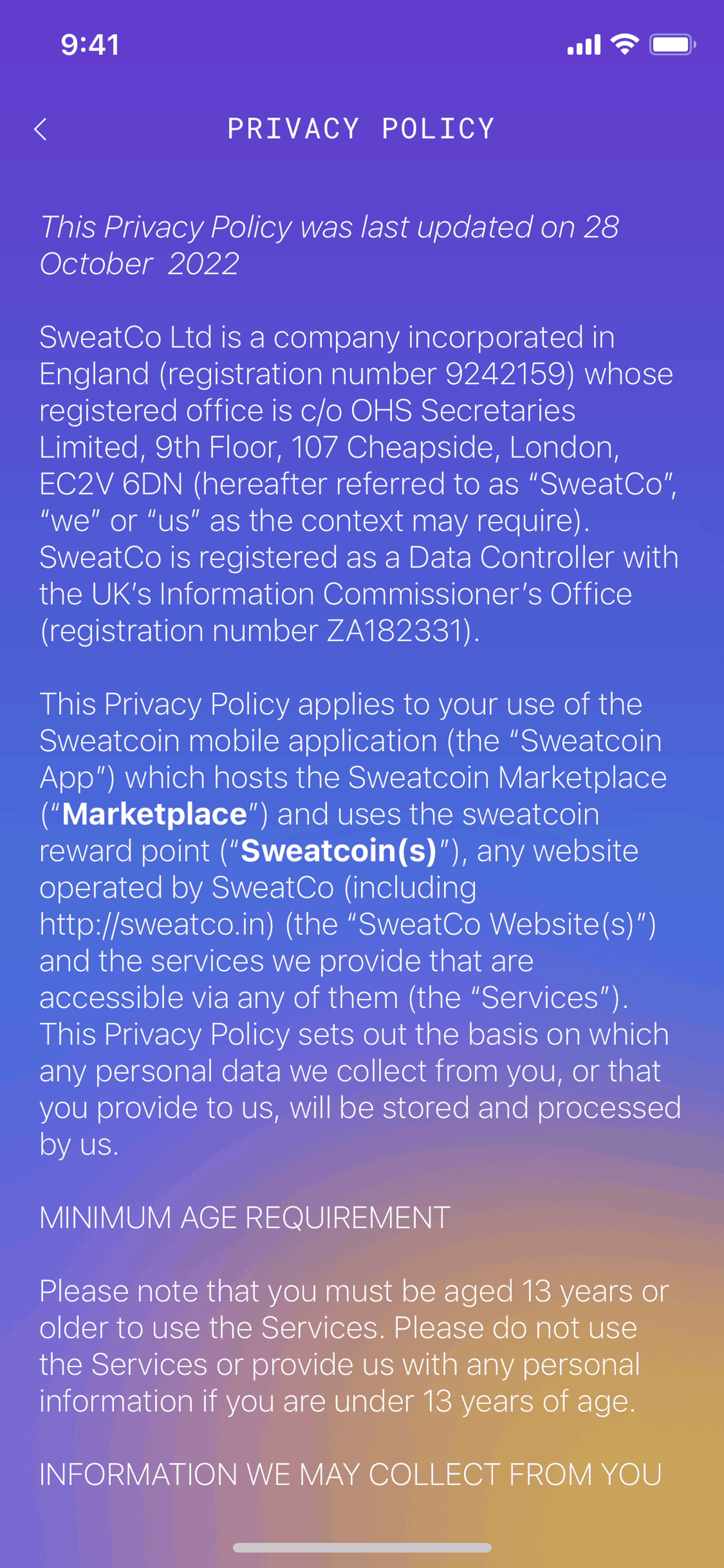 Sweatcoin iOS Health & Fitness interface screenshot 21