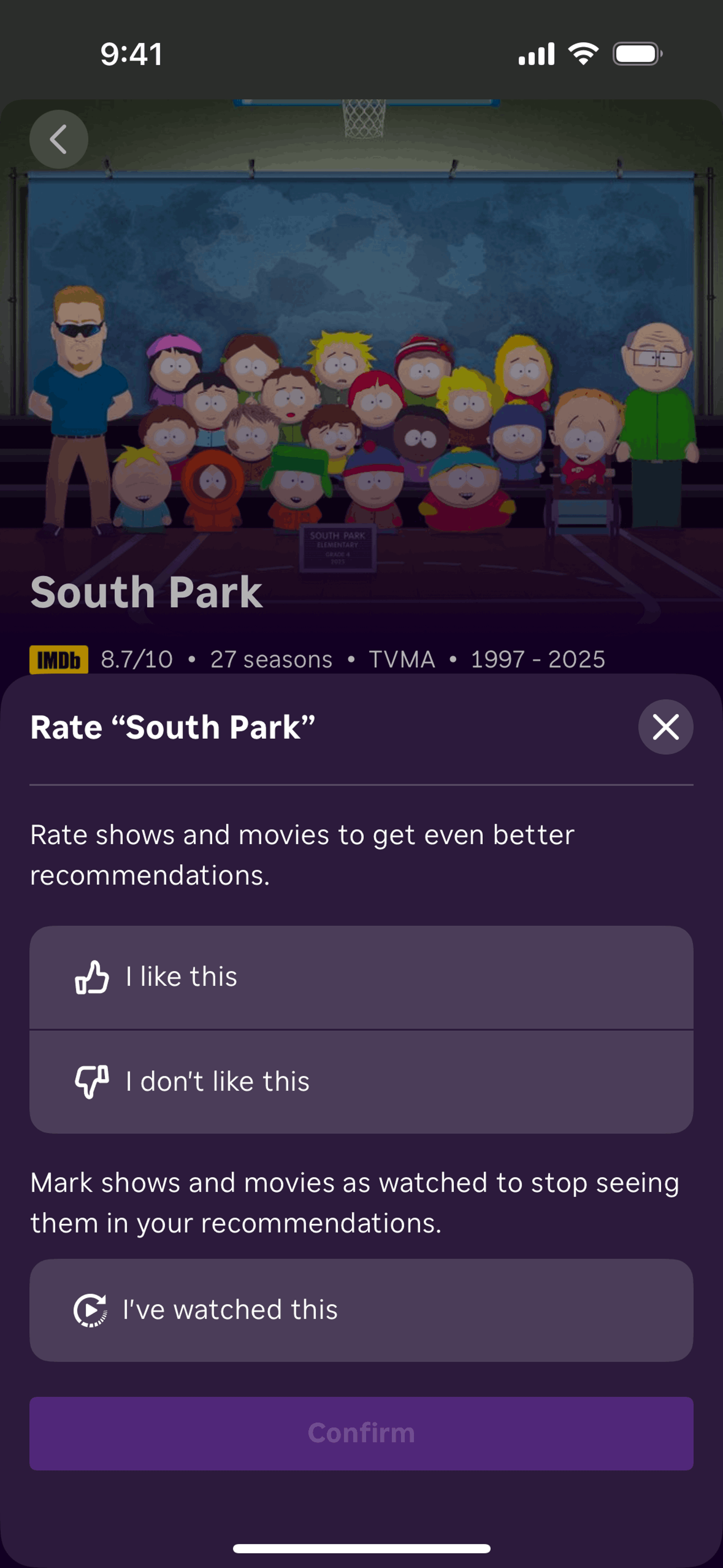 Roku iOS Entertainment interface screenshot 24