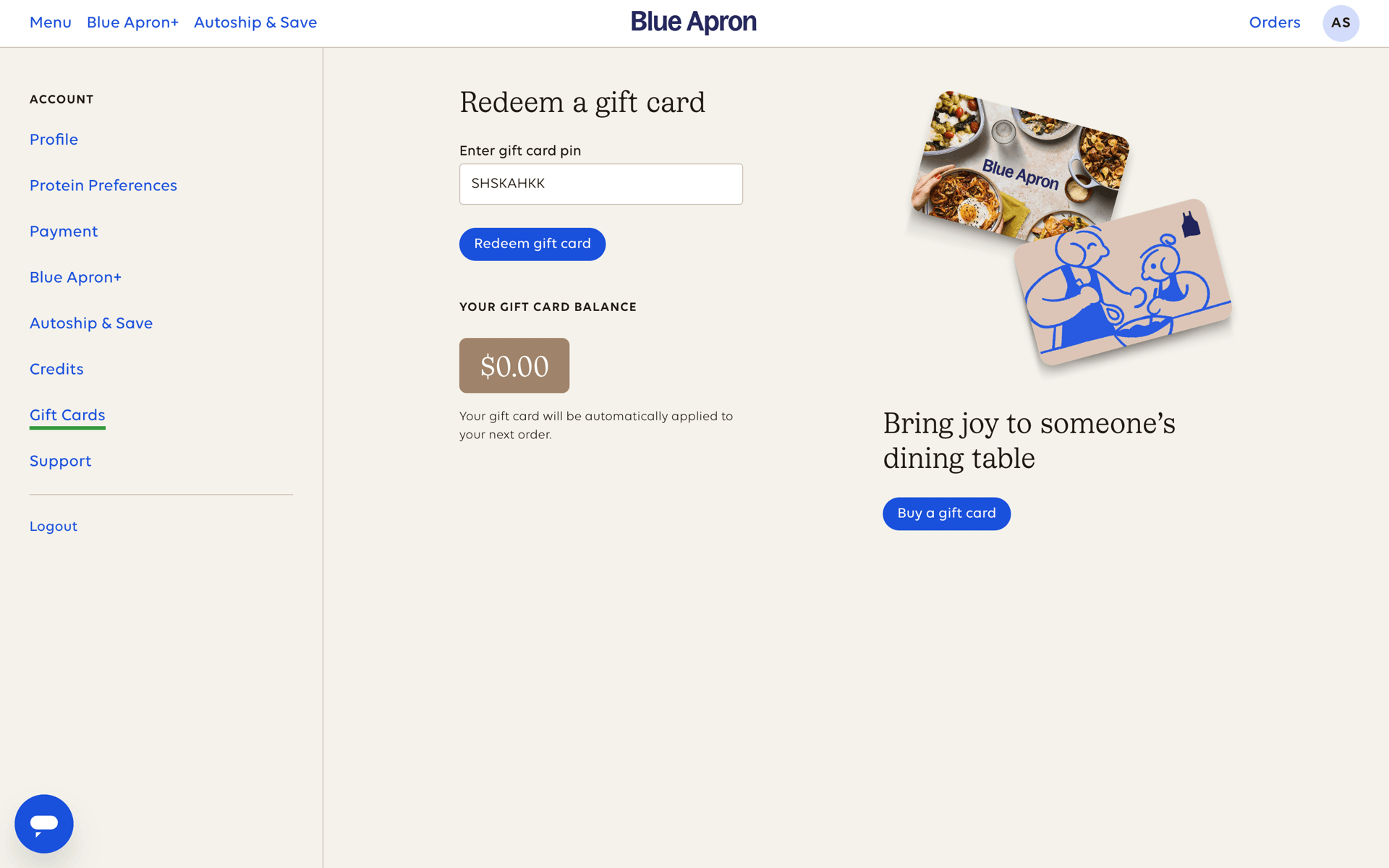 Blue Apron Web Shopping interface screenshot 22
