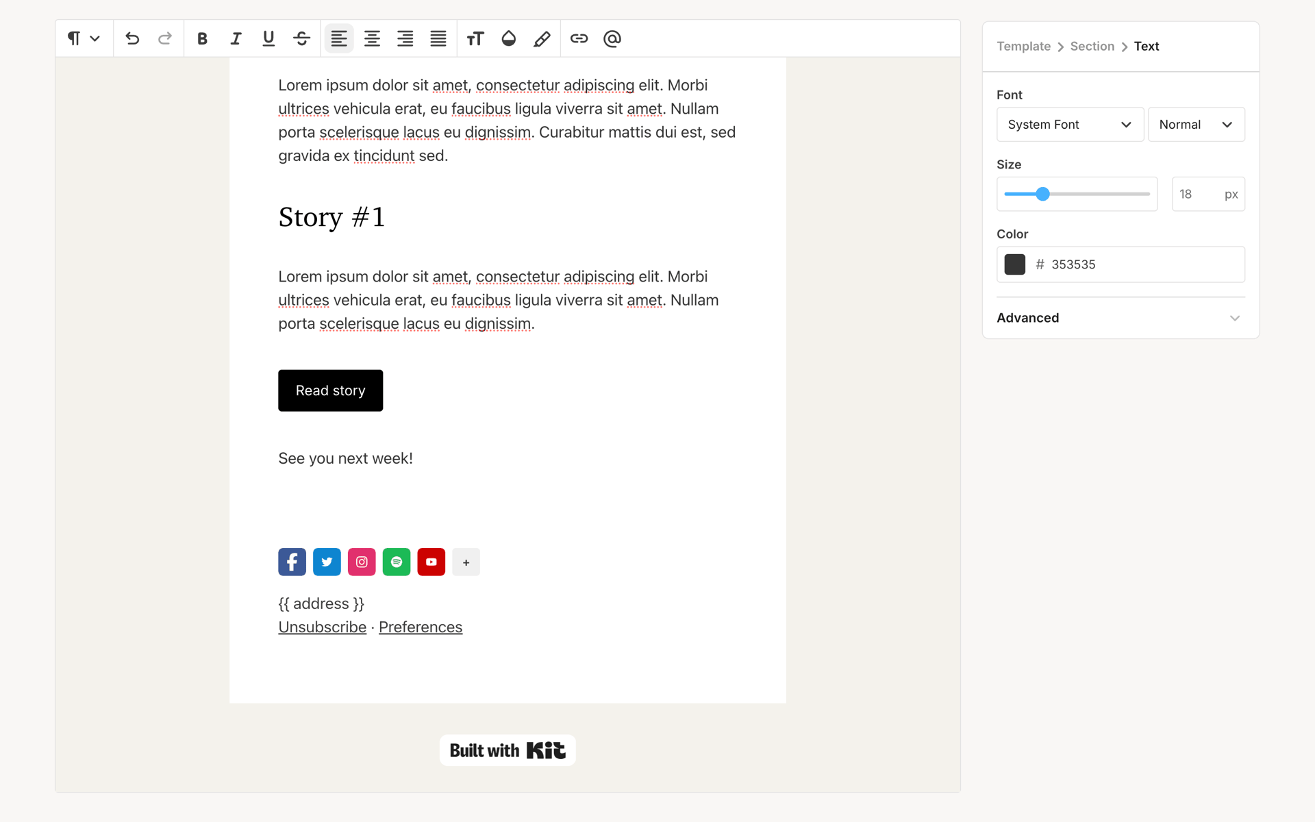 Kit Web Business interface screenshot 20
