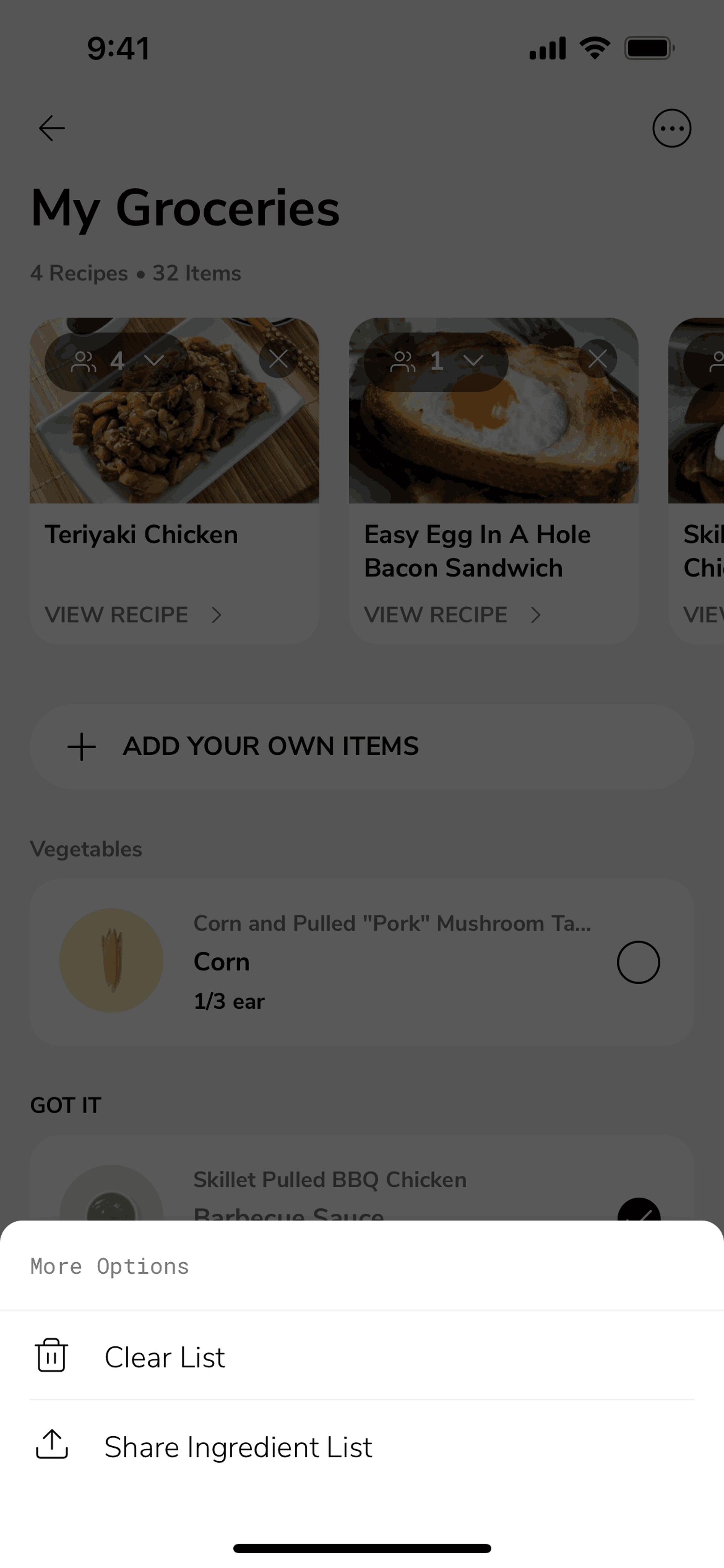 SideChef iOS Food & Drink interface screenshot 8