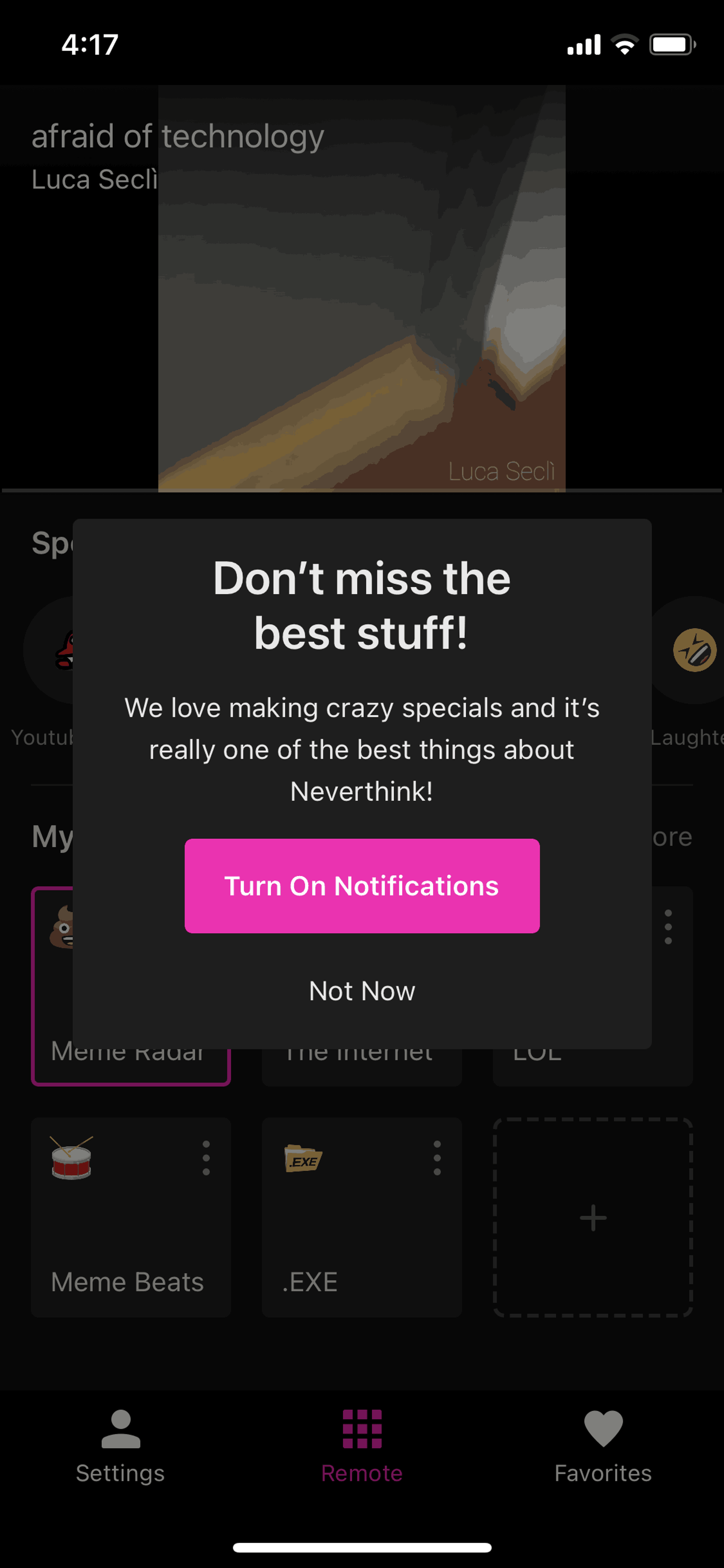 Neverthink iOS Entertainment interface screenshot 5