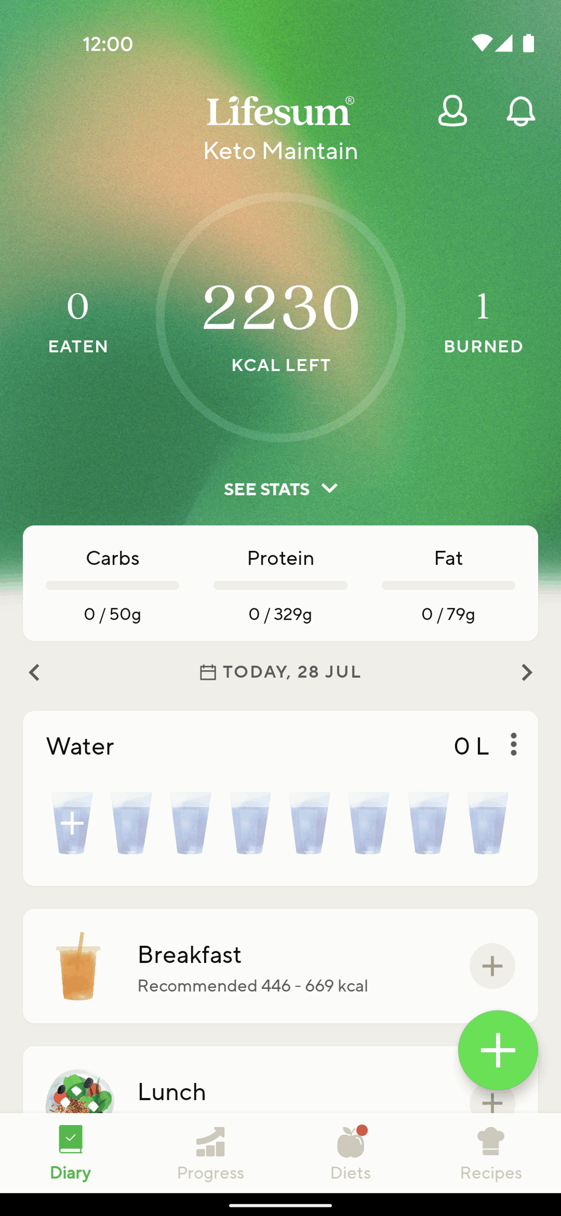 Lifesum Android Health & Fitness interface screenshot 5