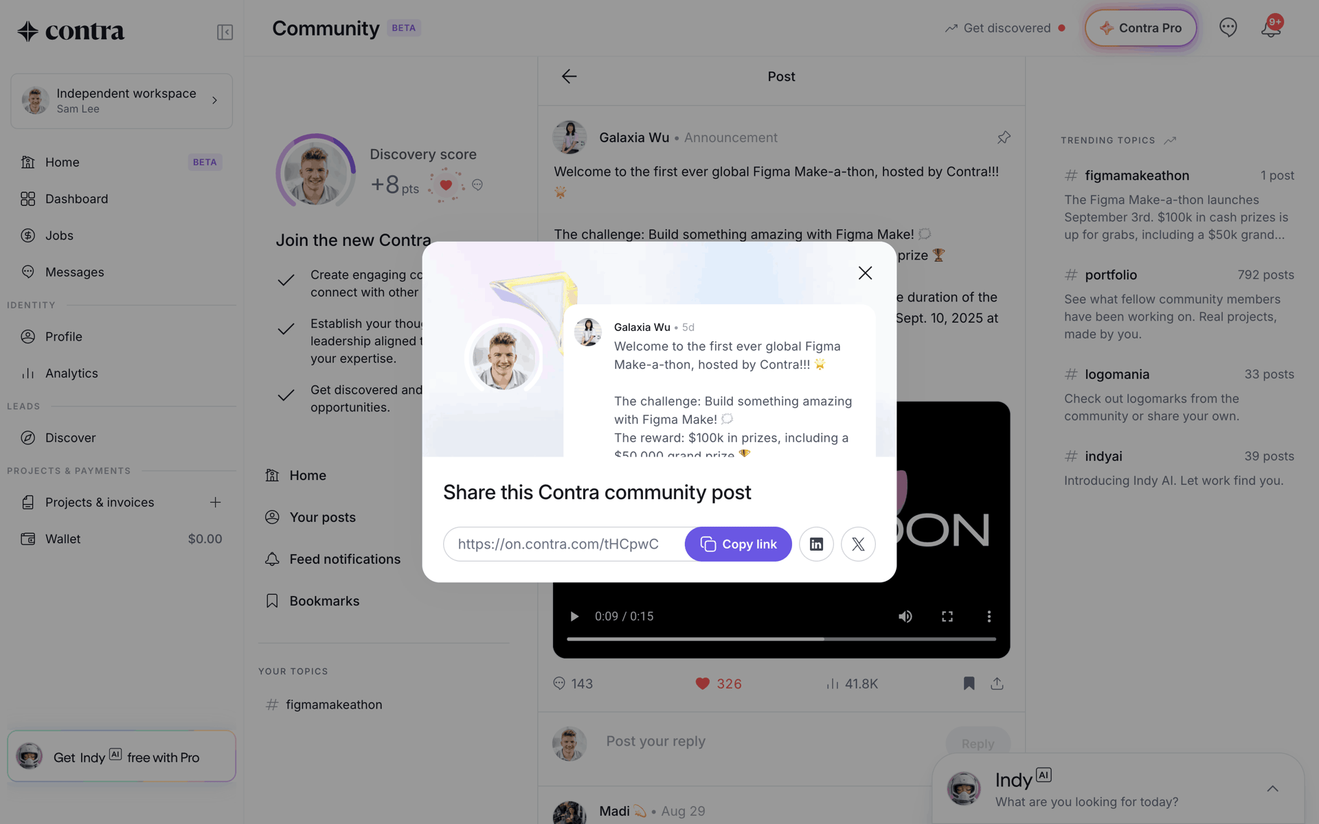 Contra Web Business interface screenshot 21