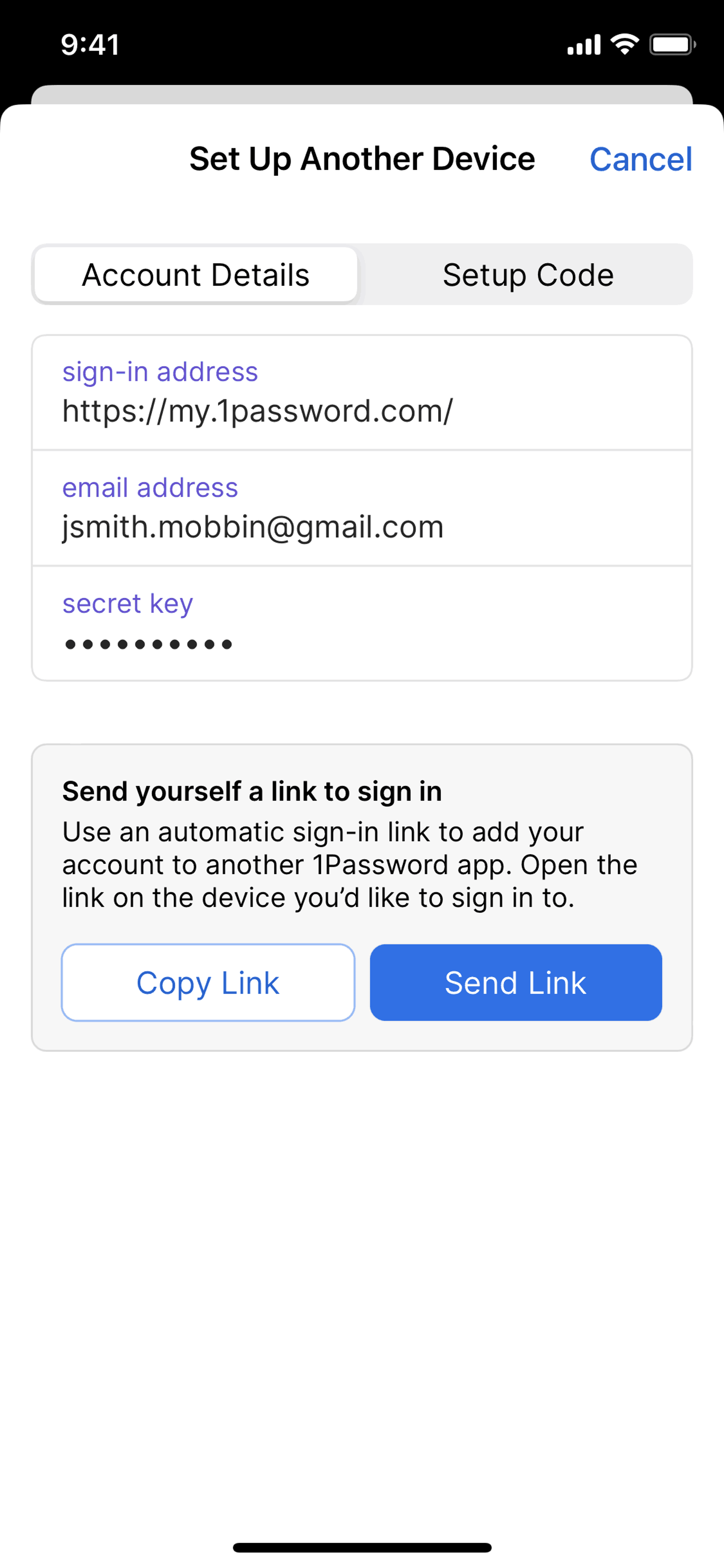 1Password iOS Productivity interface screenshot 17