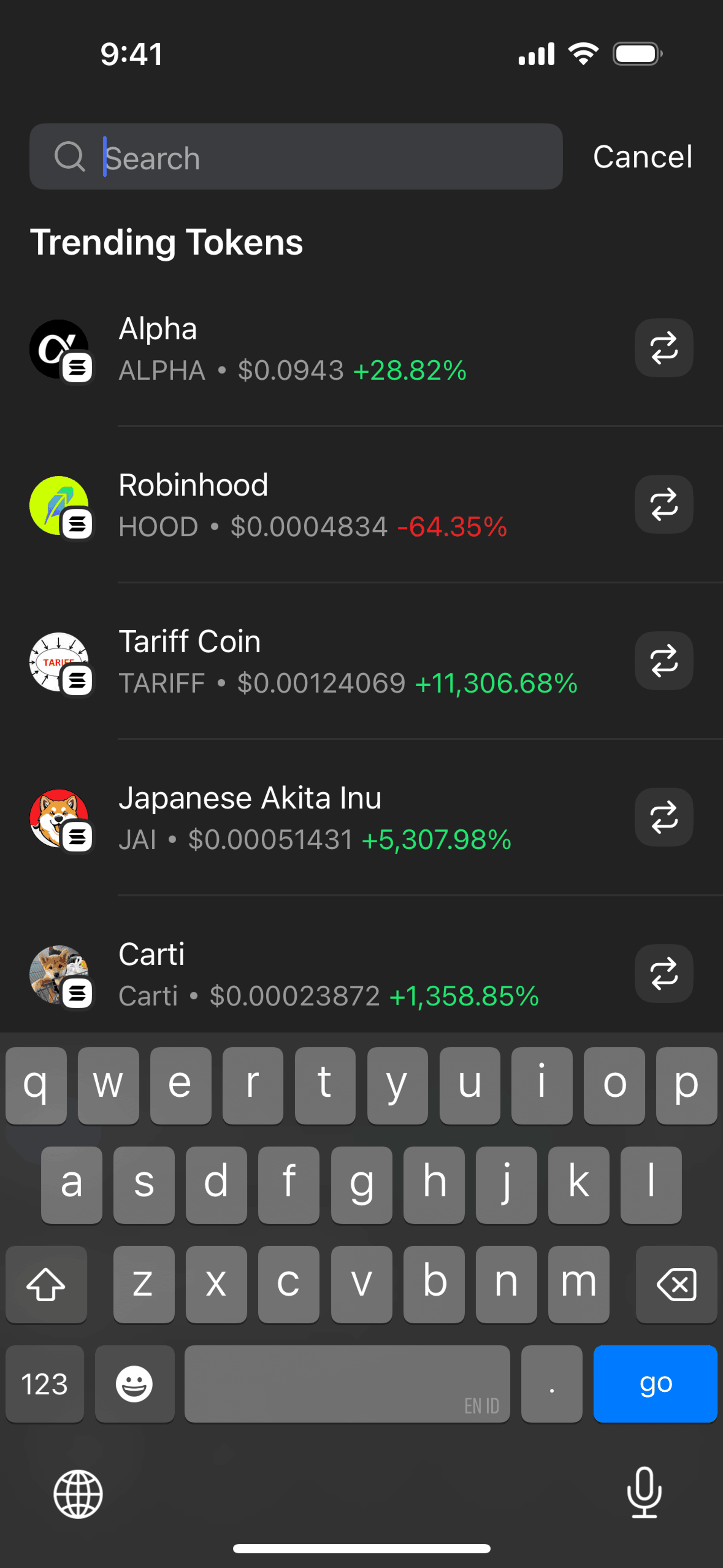 Phantom iOS Crypto & Web3 interface screenshot 18