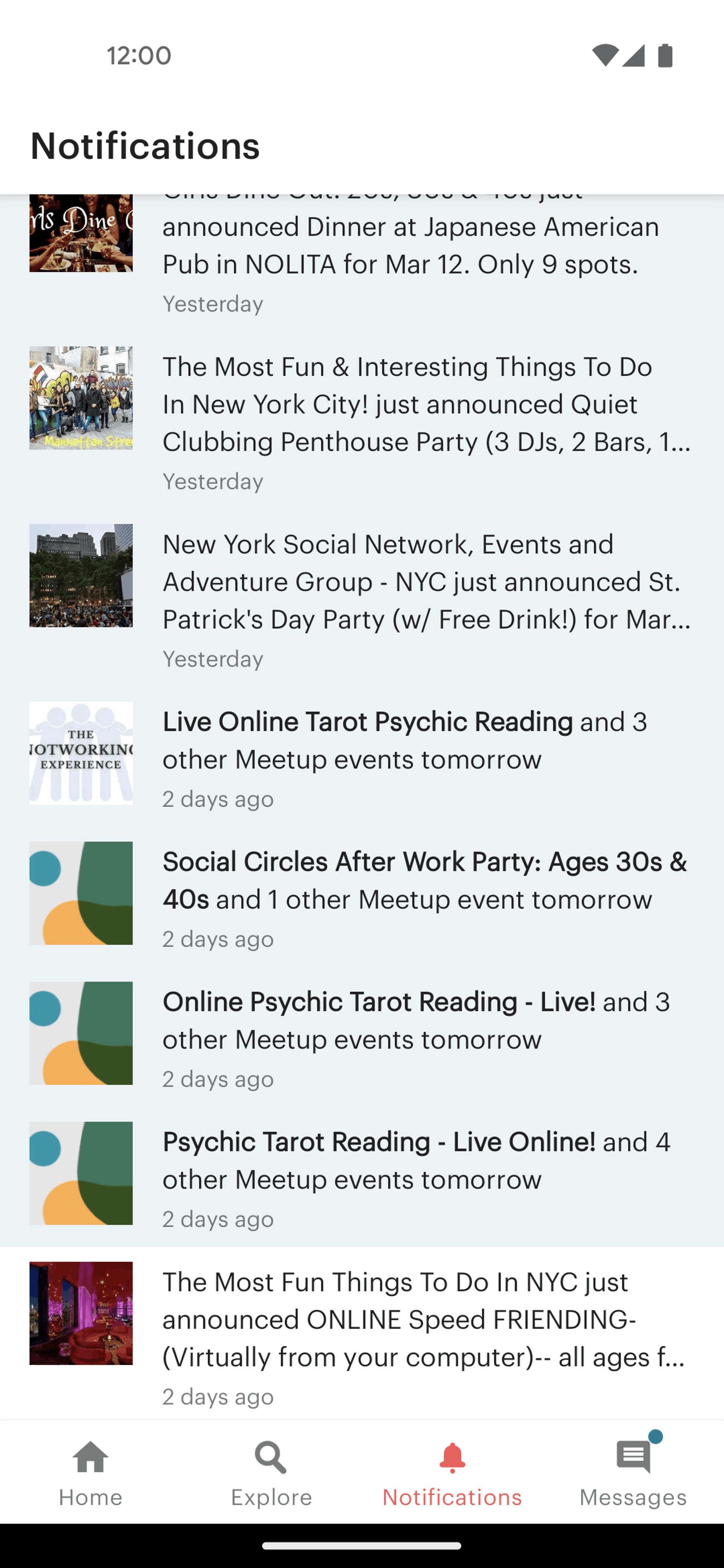 Meetup Android Social Networking interface screenshot 21
