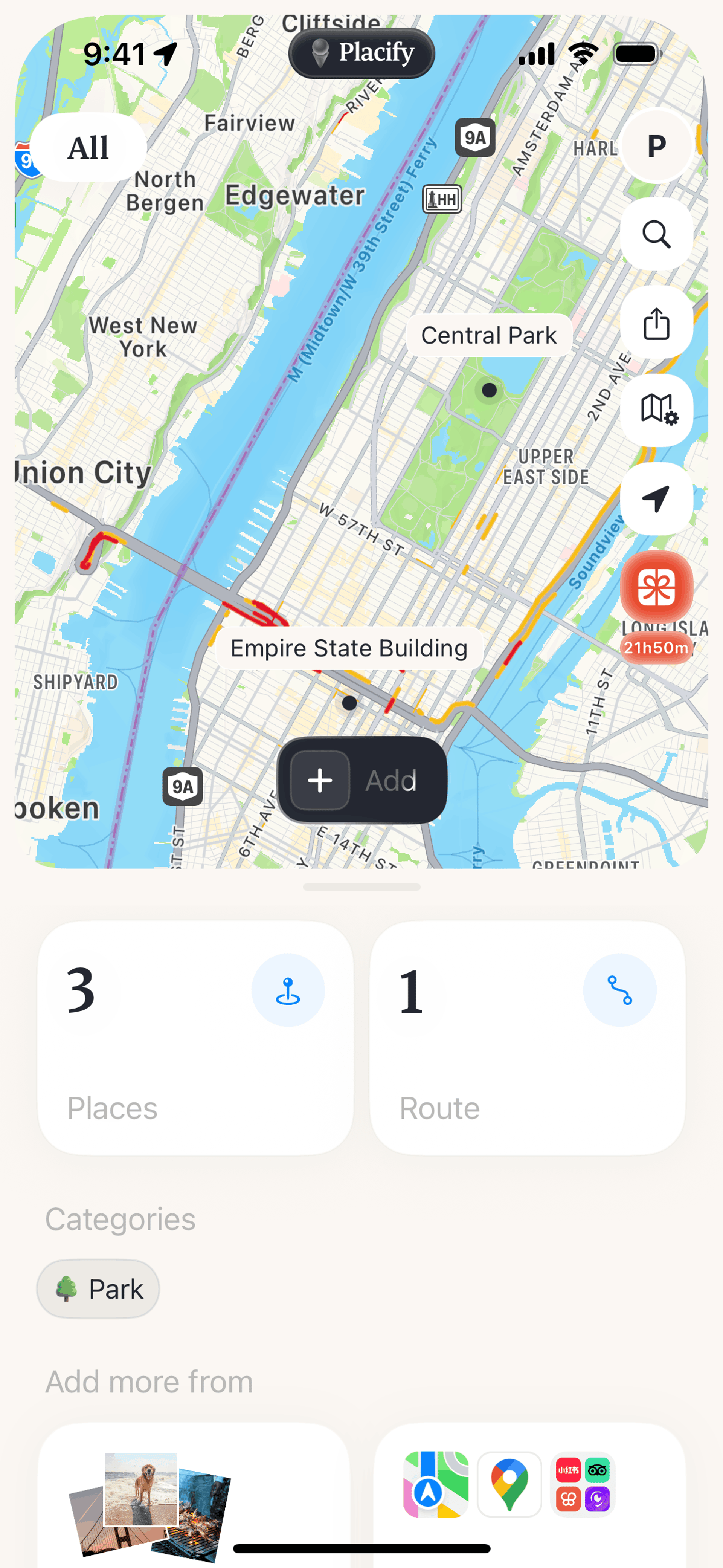 Placify iOS Lifestyle interface screenshot 5