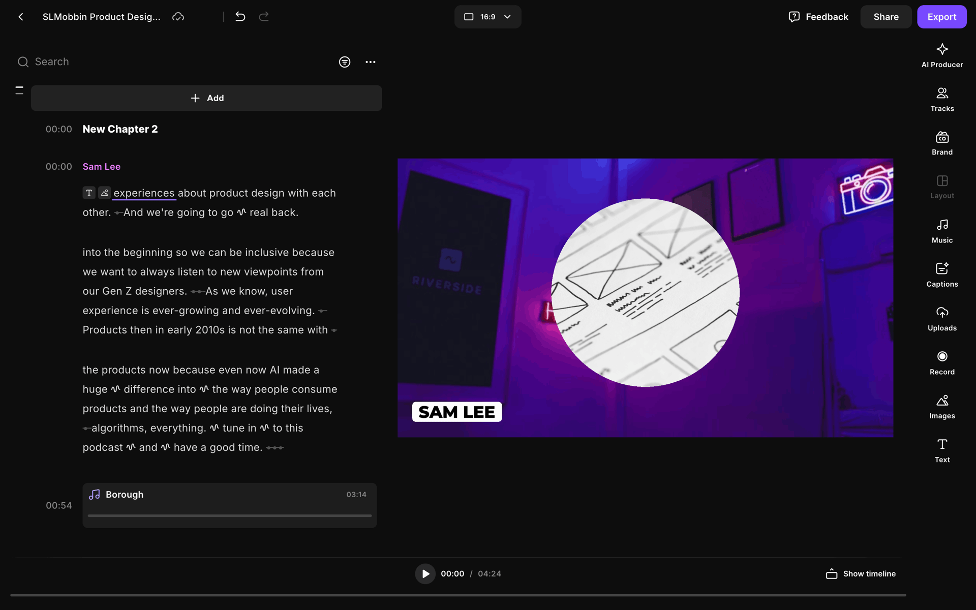 Riverside Web Photo & Video interface screenshot 7
