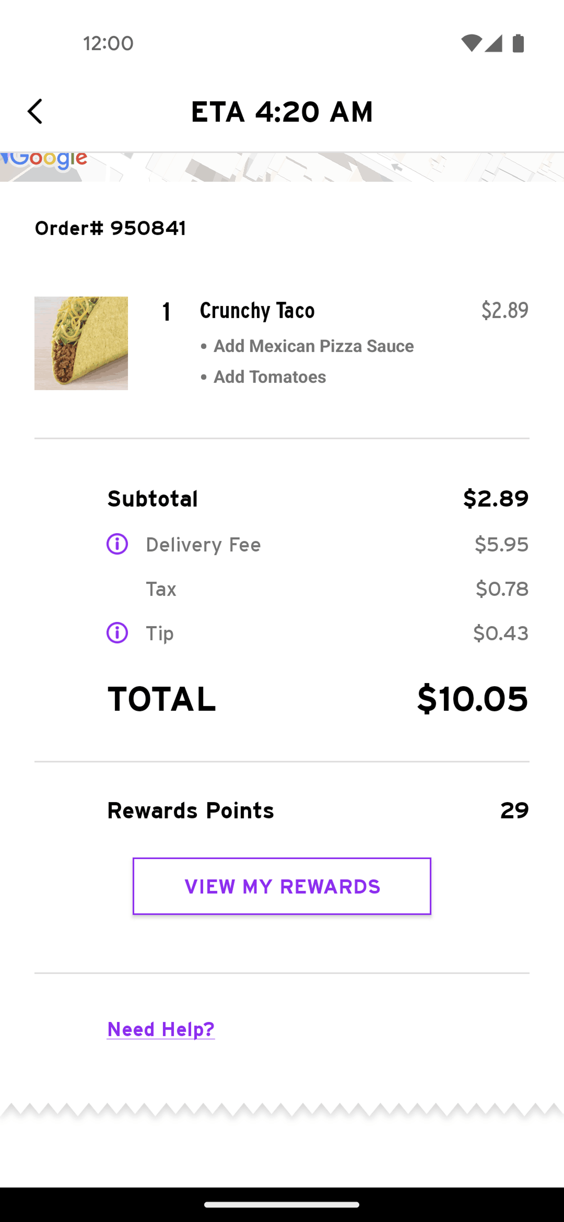 Taco Bell Android Food & Drink interface screenshot 8
