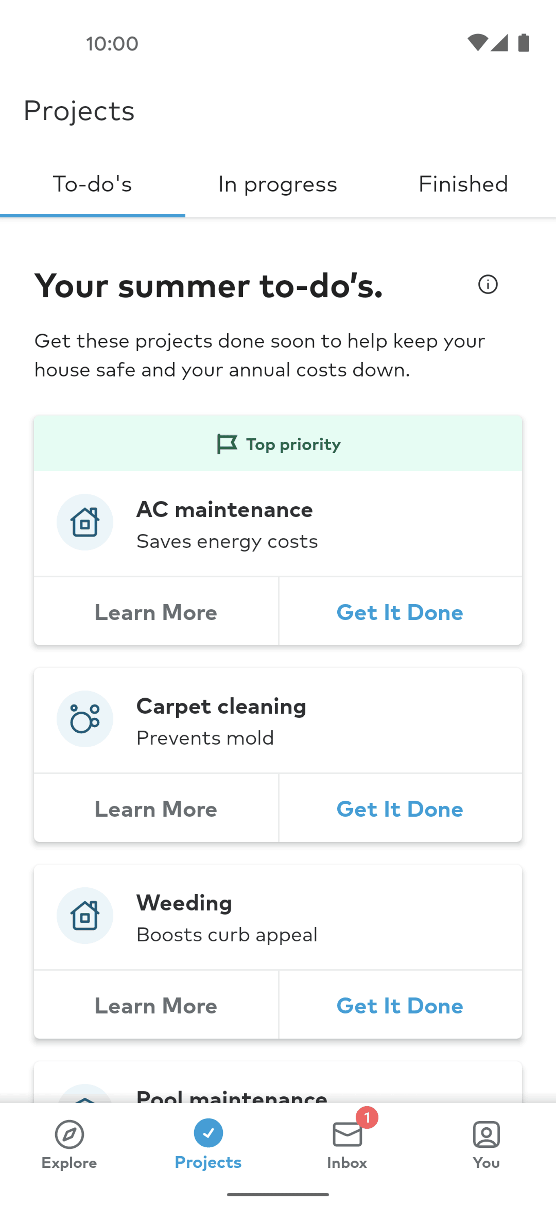 Thumbtack Android Lifestyle interface screenshot 2
