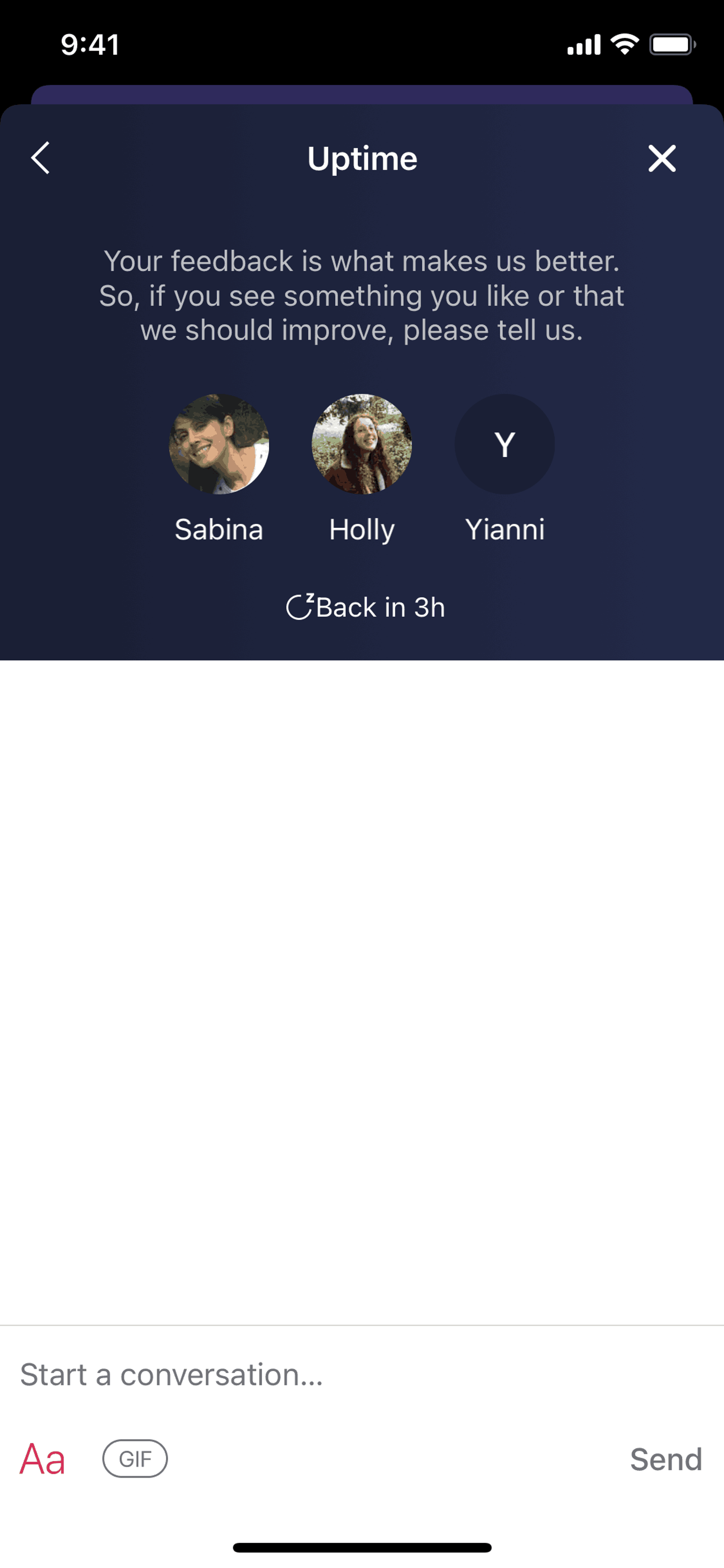 Uptime iOS Education interface screenshot 8