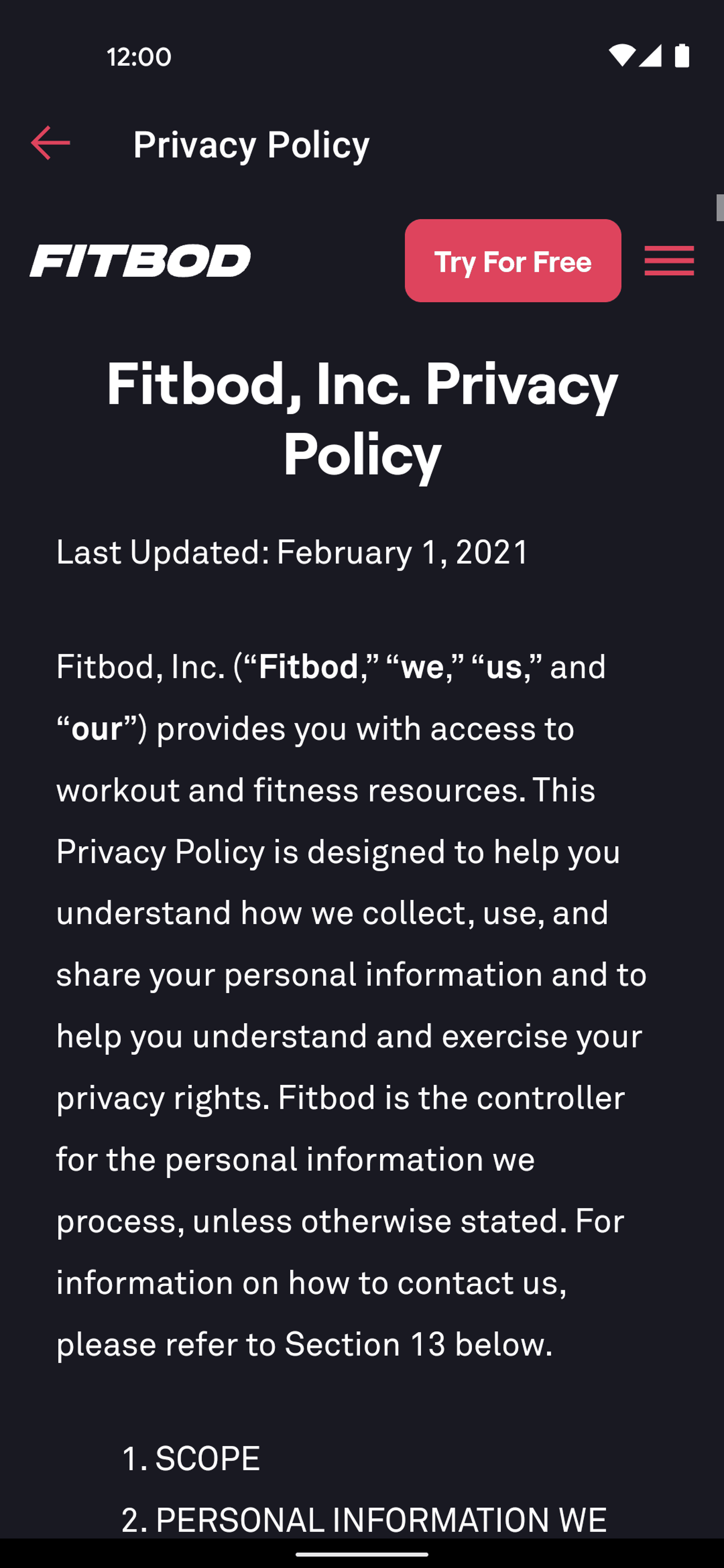 Fitbod Android Health & Fitness interface screenshot 24