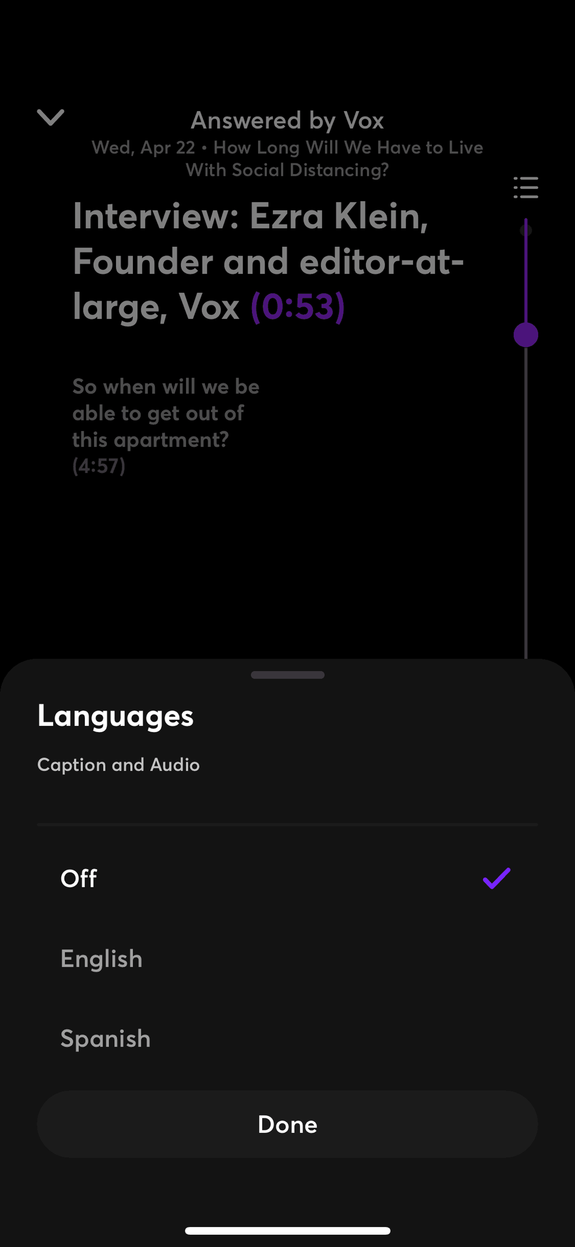 Quibi iOS Entertainment interface screenshot 23