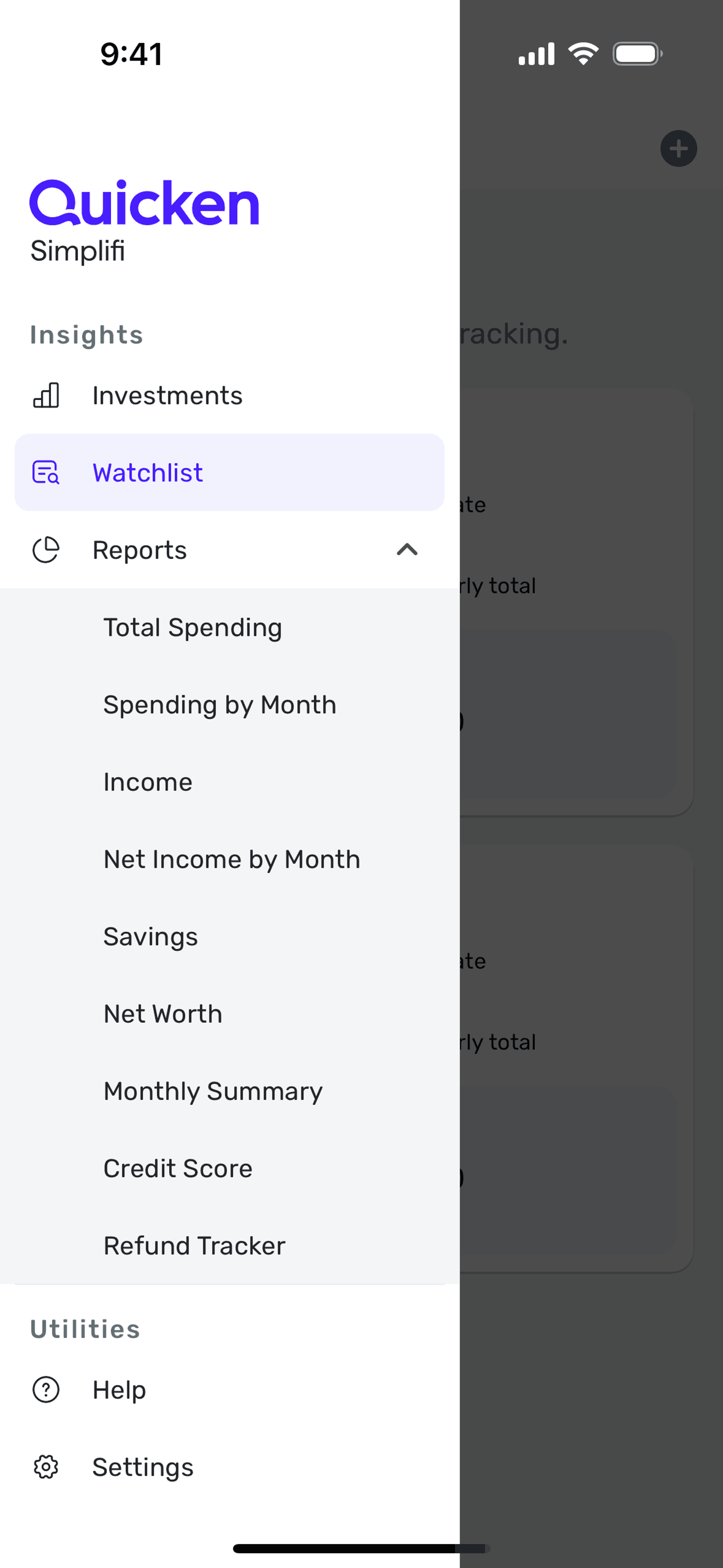 Quicken iOS Finance interface screenshot 21