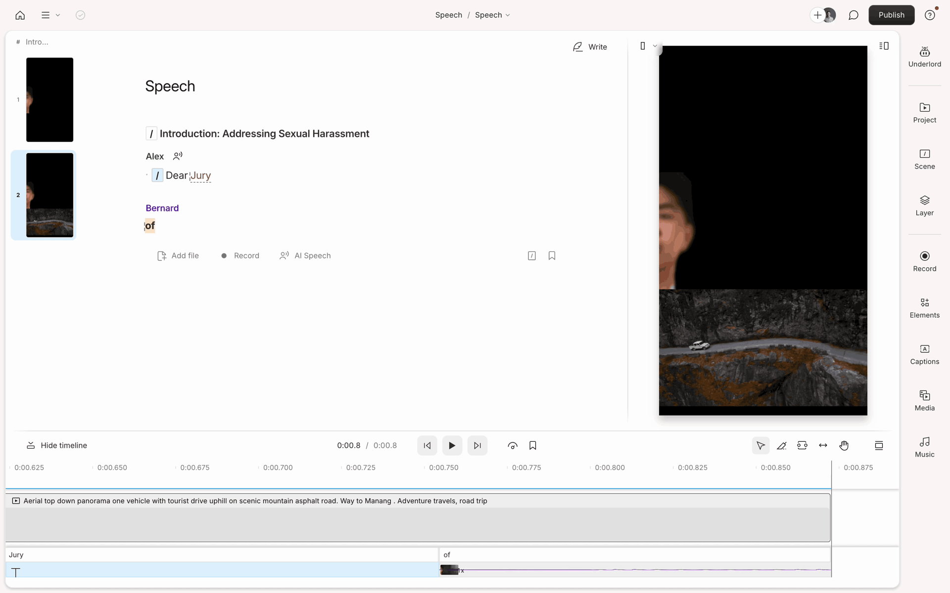 Descript Web Photo & Video interface screenshot 13