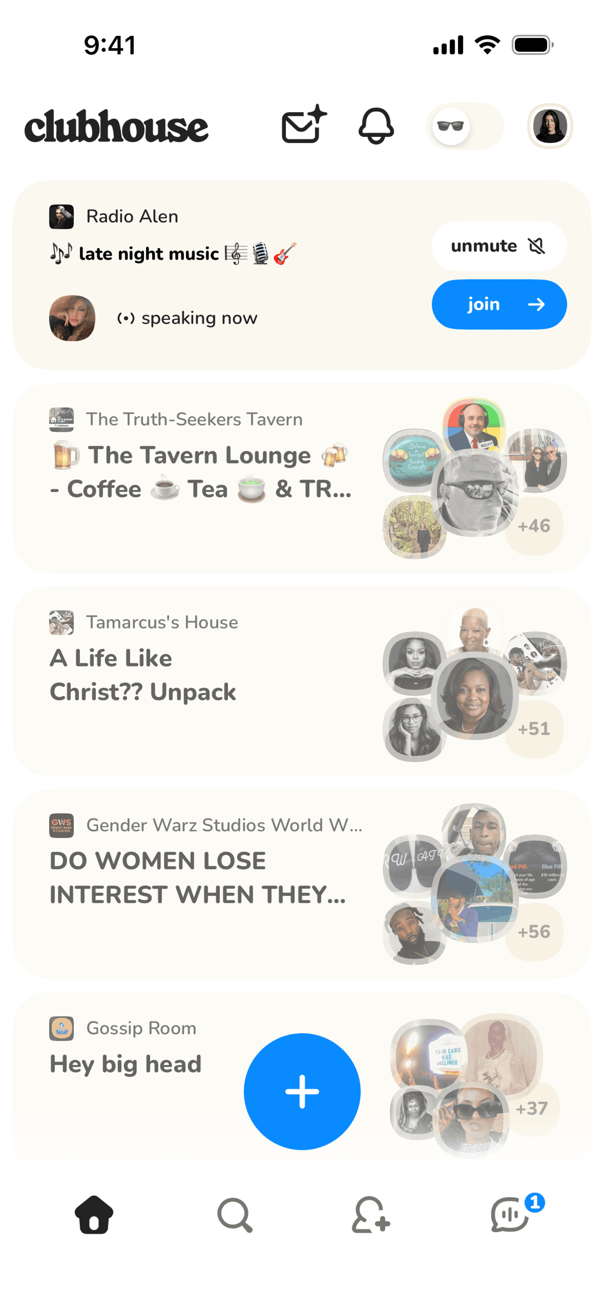 Clubhouse iOS Social Networking interface screenshot 19
