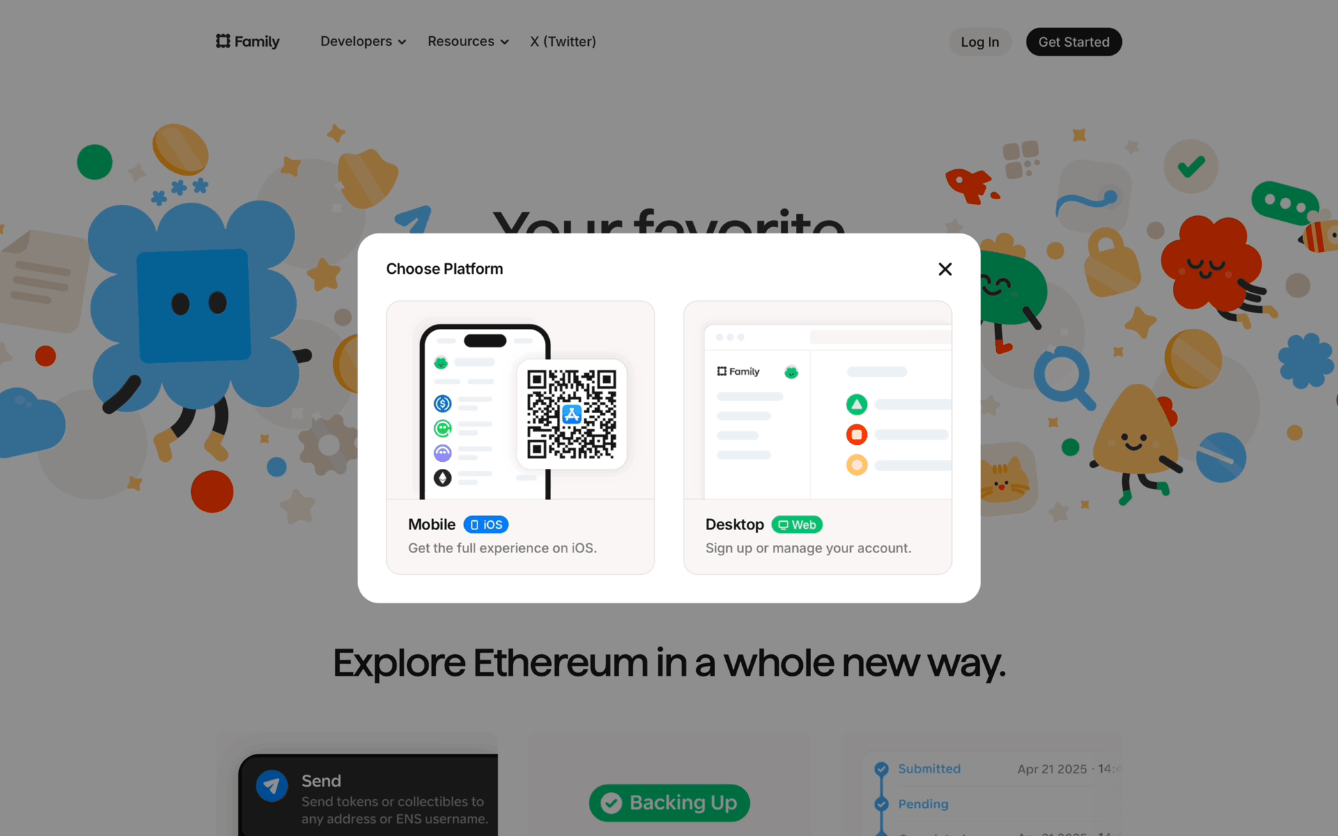 Family Web Crypto & Web3 interface screenshot 2