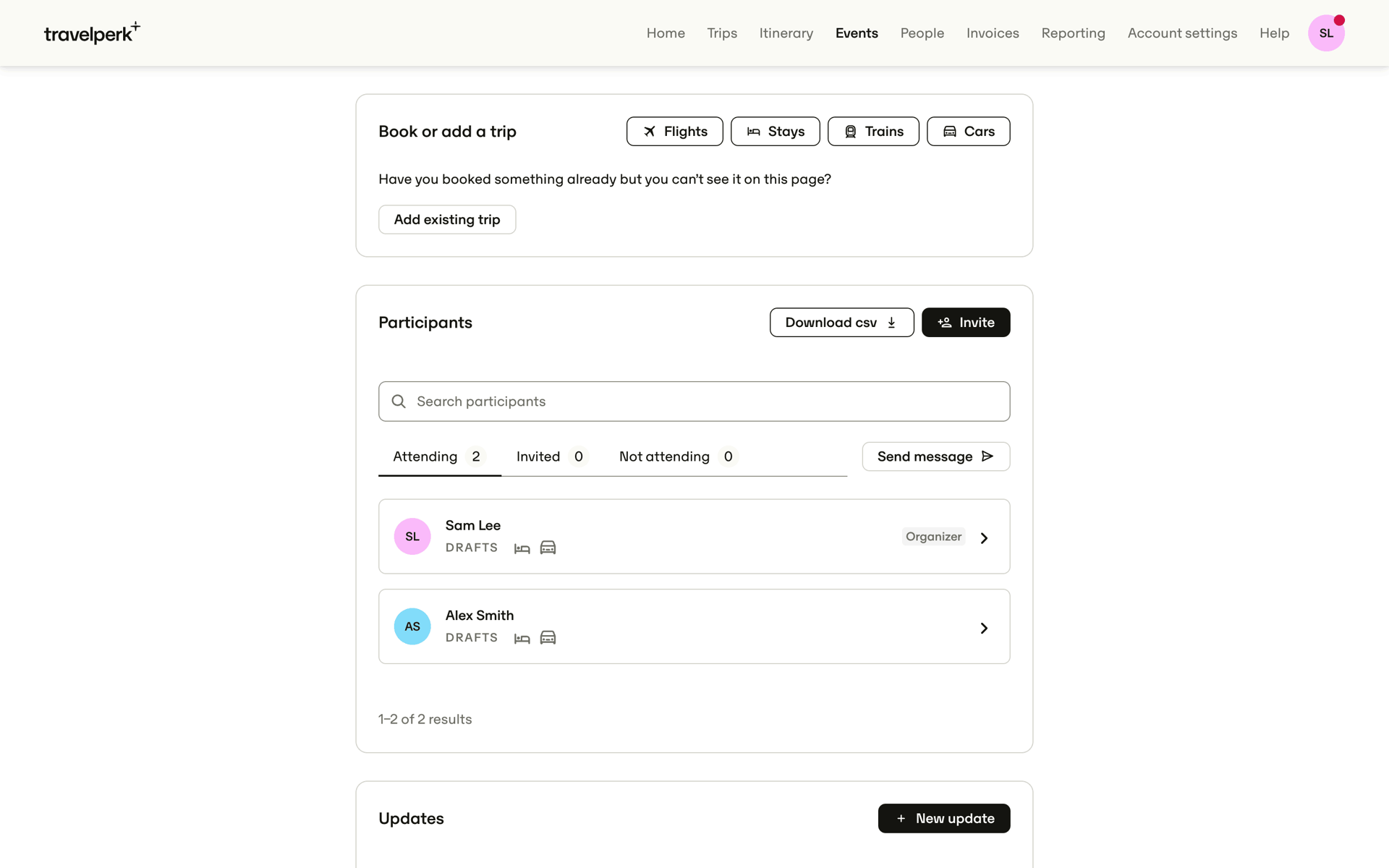 TravelPerk Web Travel & Transportation interface screenshot 21
