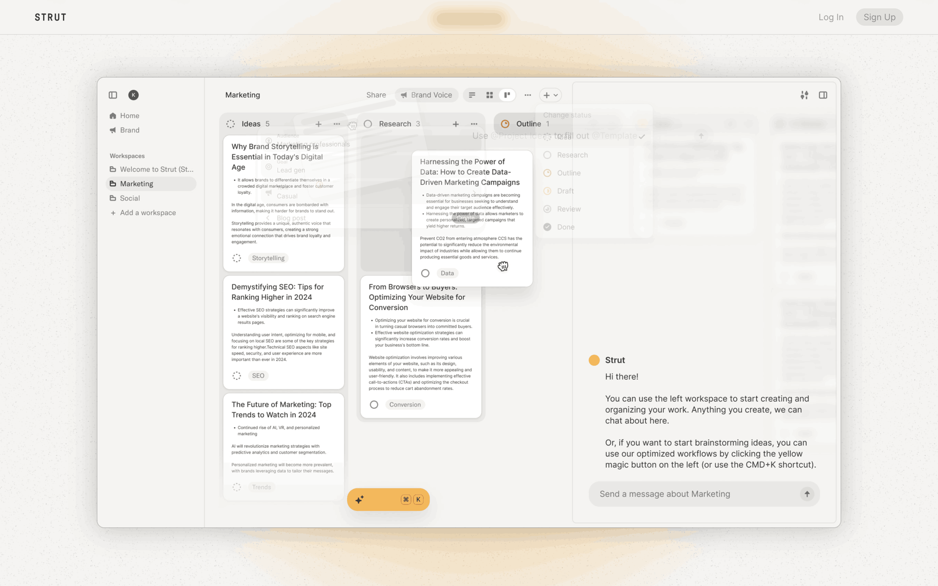 Strut Web AI interface screenshot 11