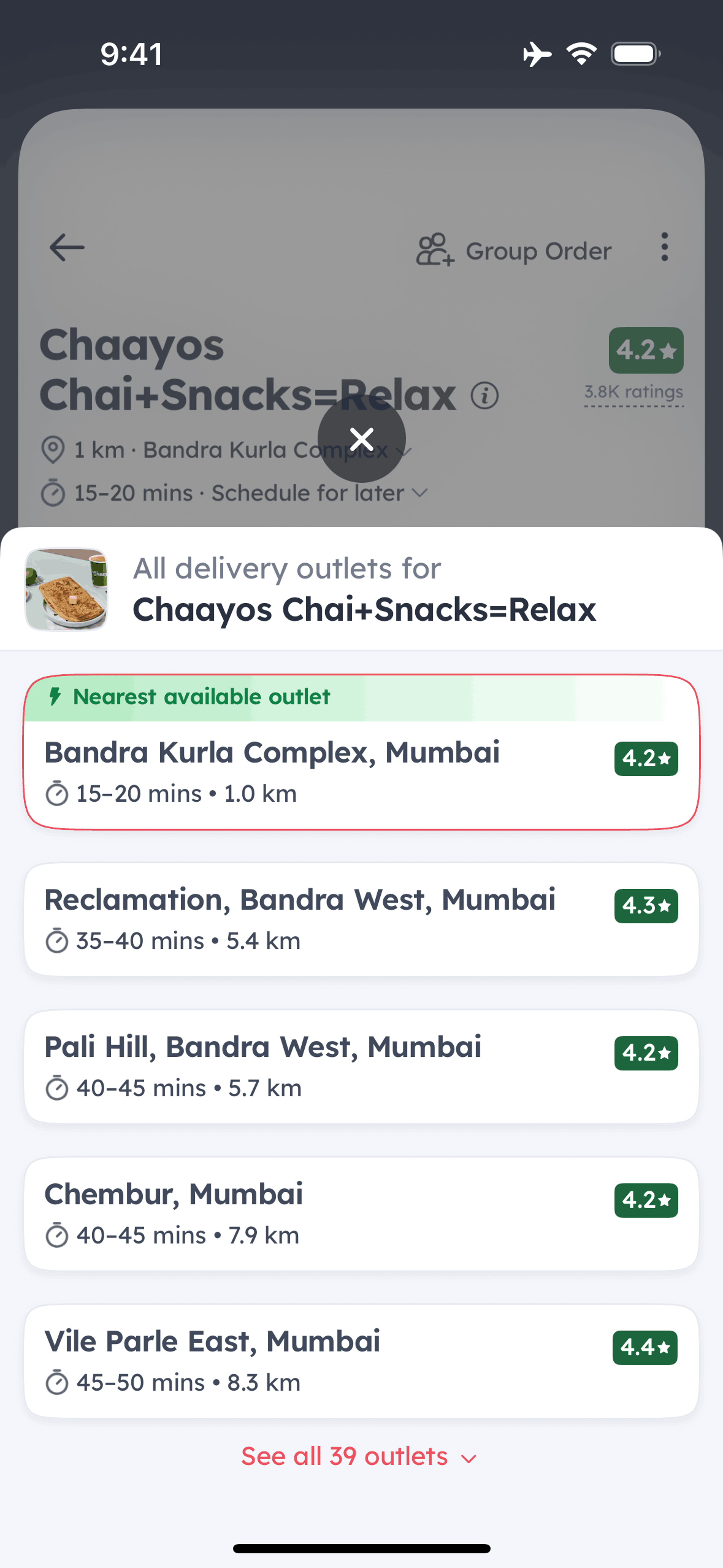 Zomato iOS Food & Drink interface screenshot 13