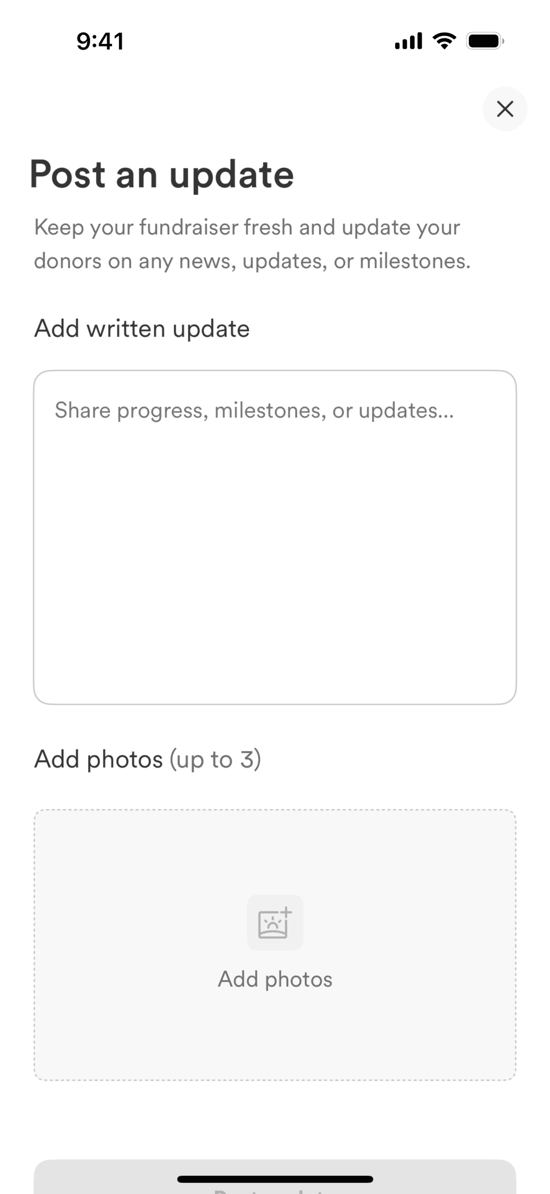 GoFundMe iOS Social Networking interface screenshot 24