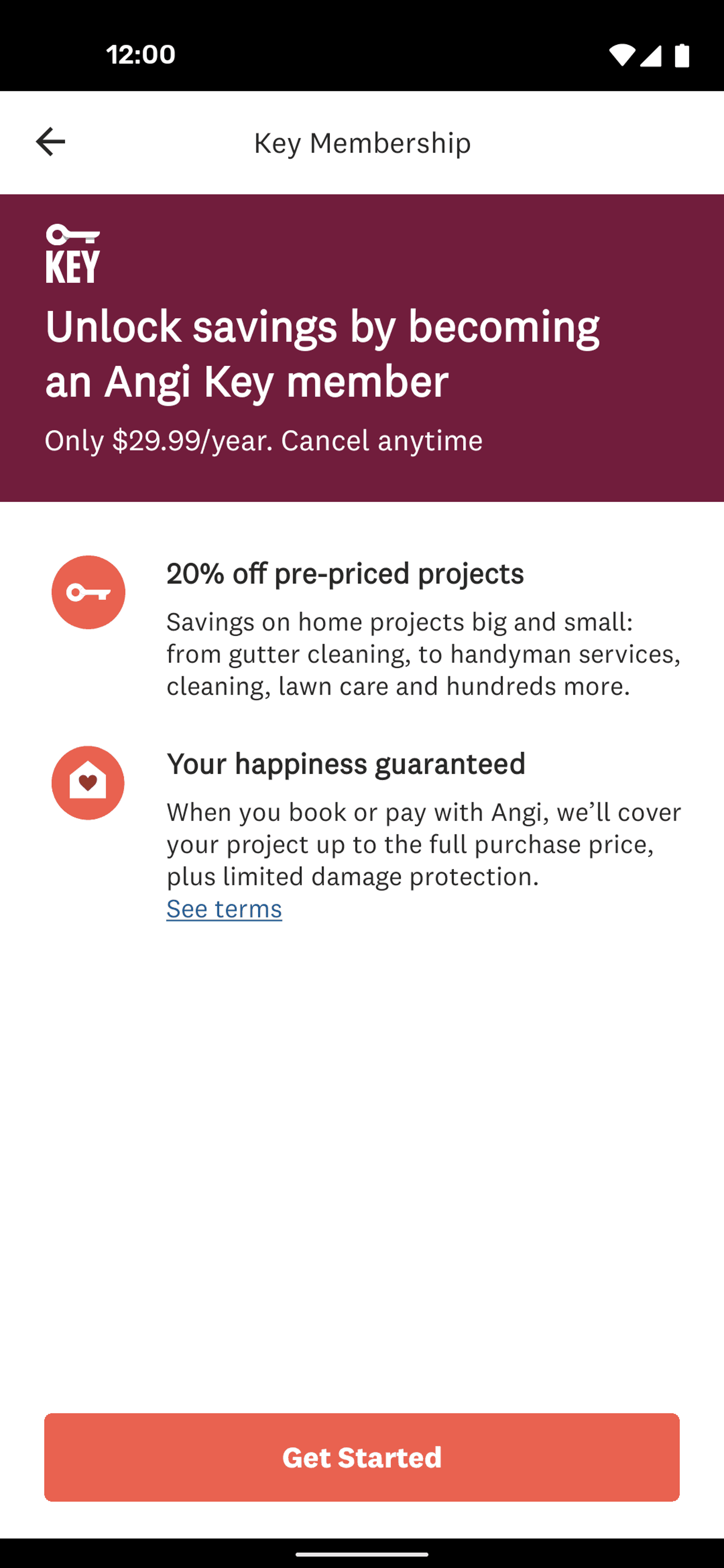 Angi Android Lifestyle interface screenshot 17