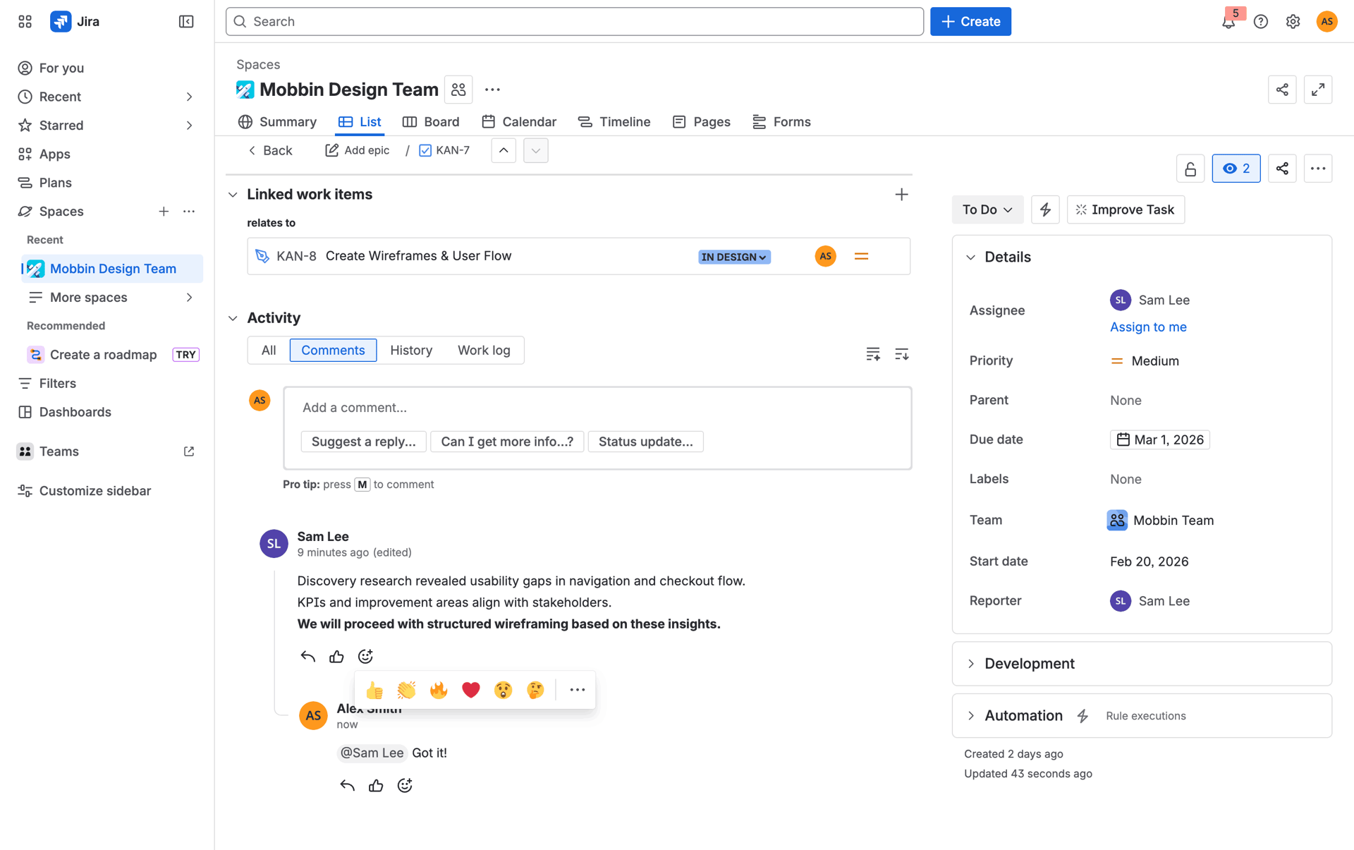 Jira Web Business interface screenshot 13