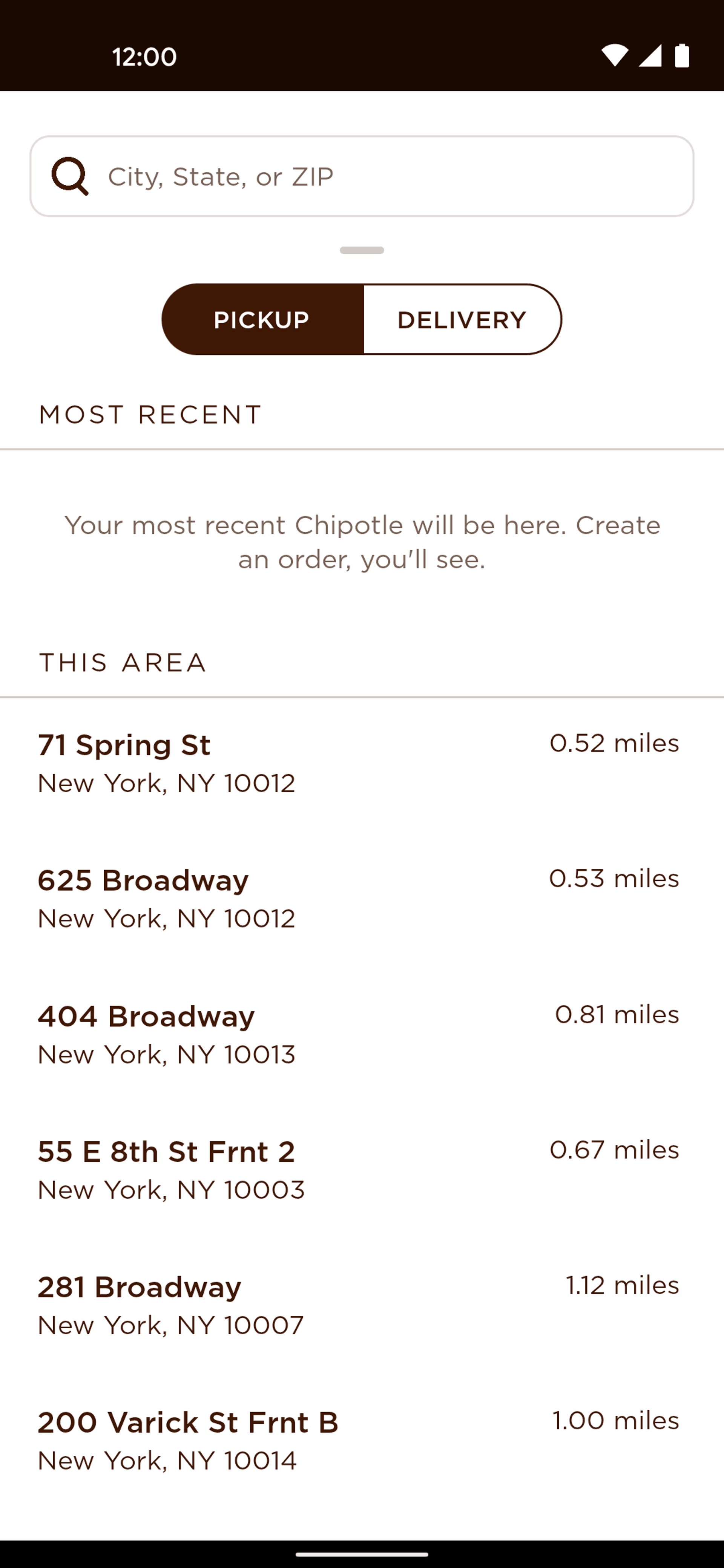 Chipotle Android Food & Drink interface screenshot 22