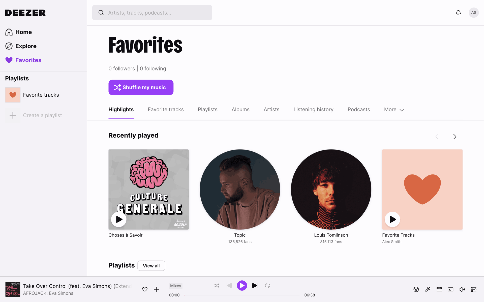 Deezer Web Entertainment interface screenshot 21