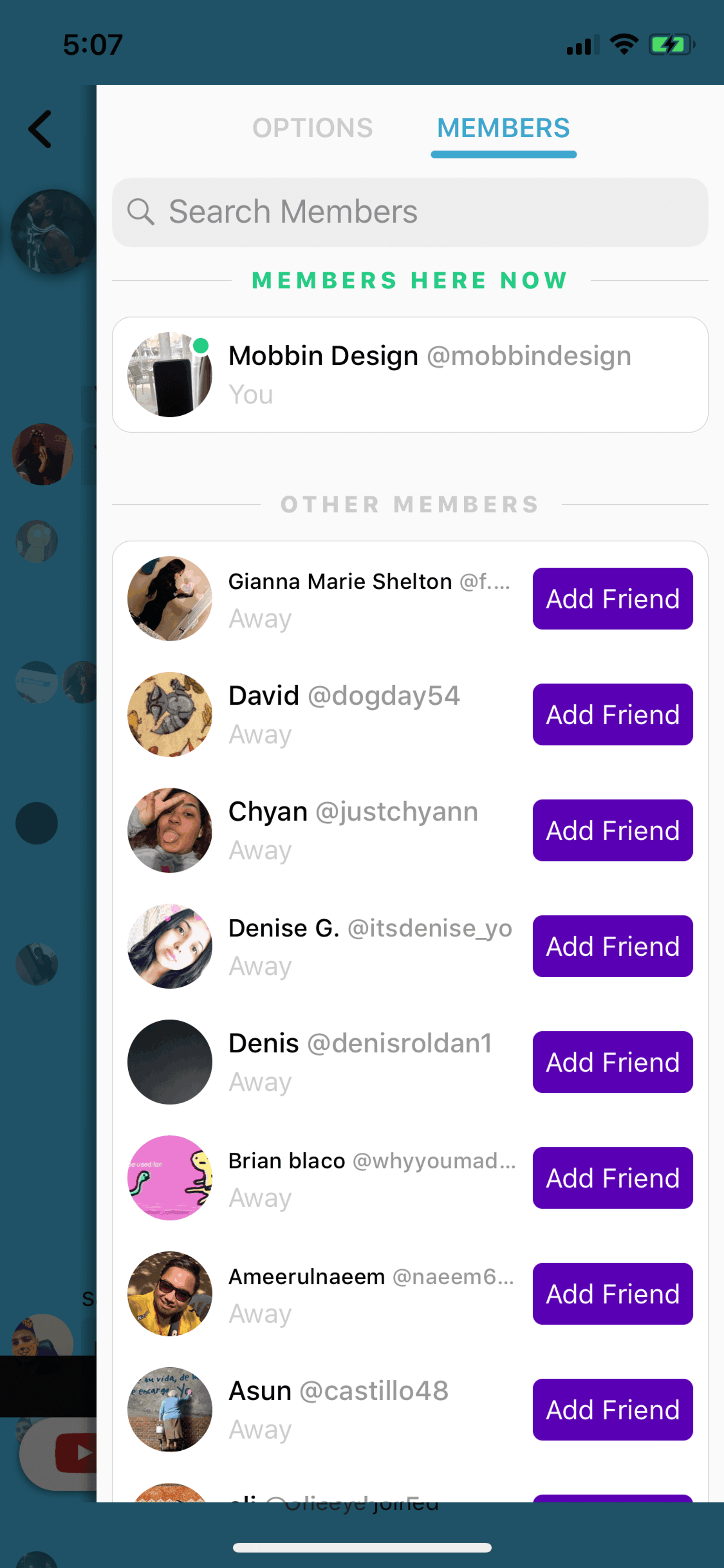 Airtime iOS Social Networking interface screenshot 24