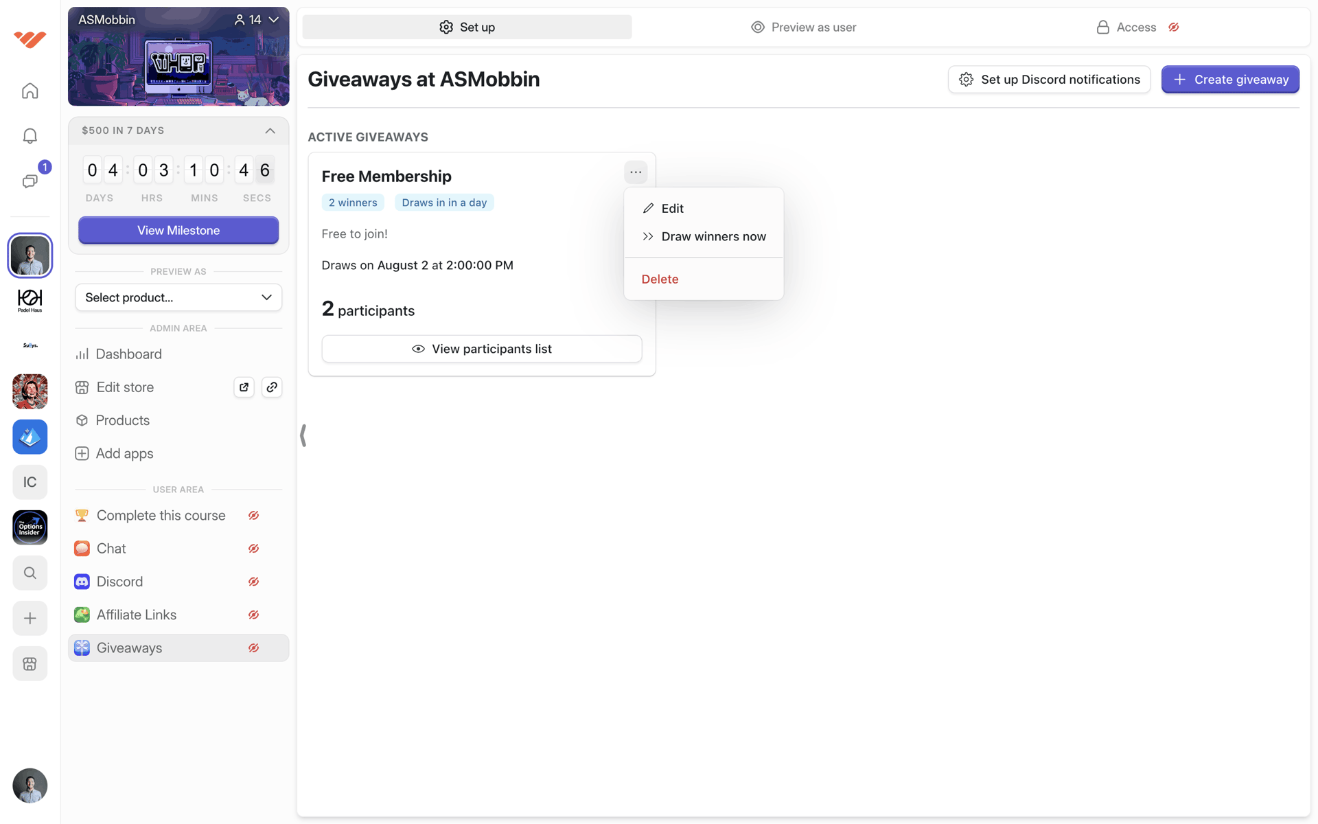 Whop Web Business interface screenshot 21