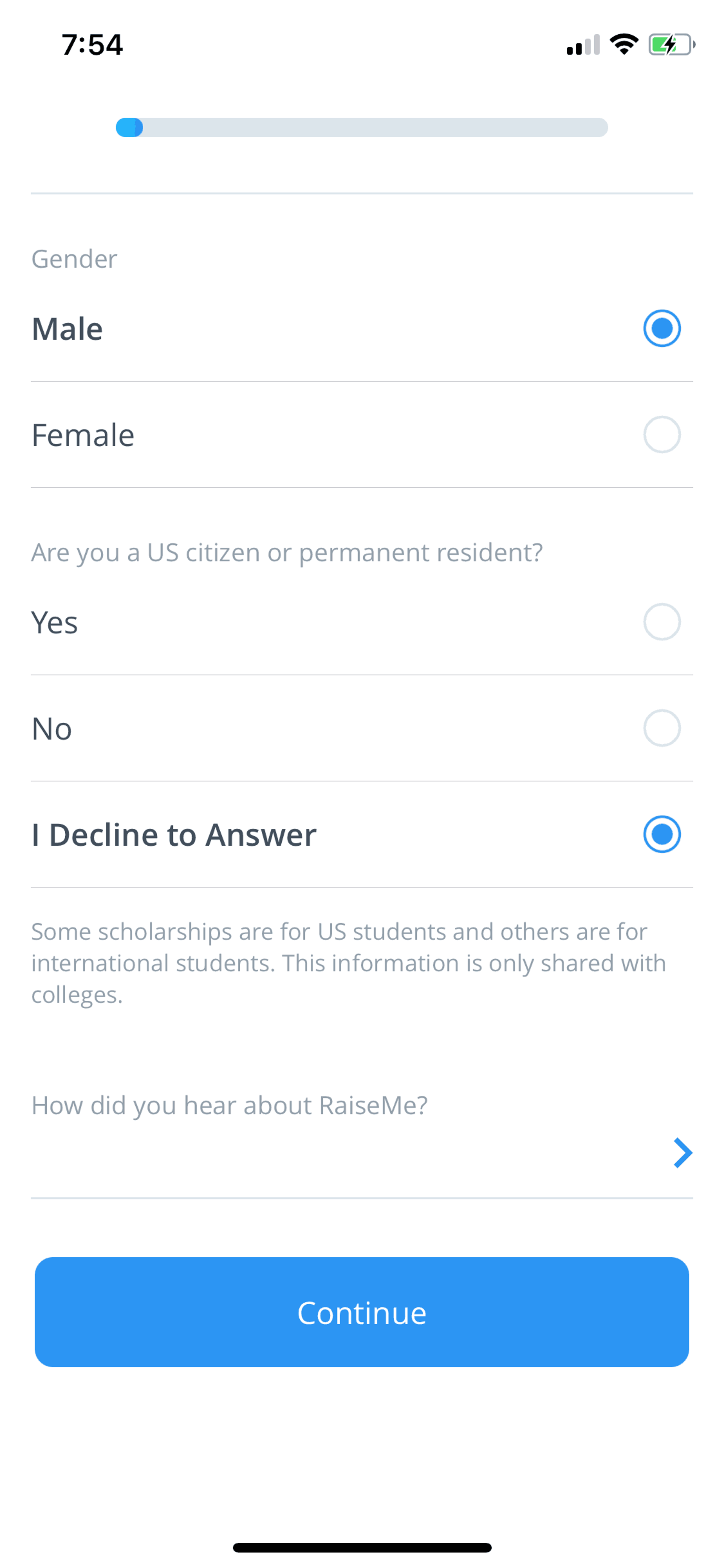 RaiseMe iOS Education interface screenshot 9