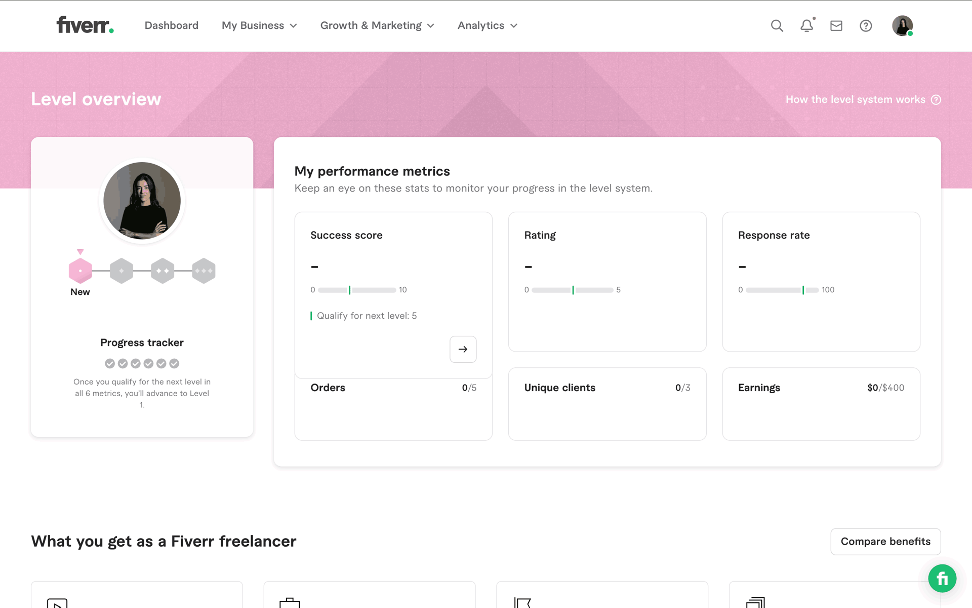 Fiverr Web Business interface screenshot 7
