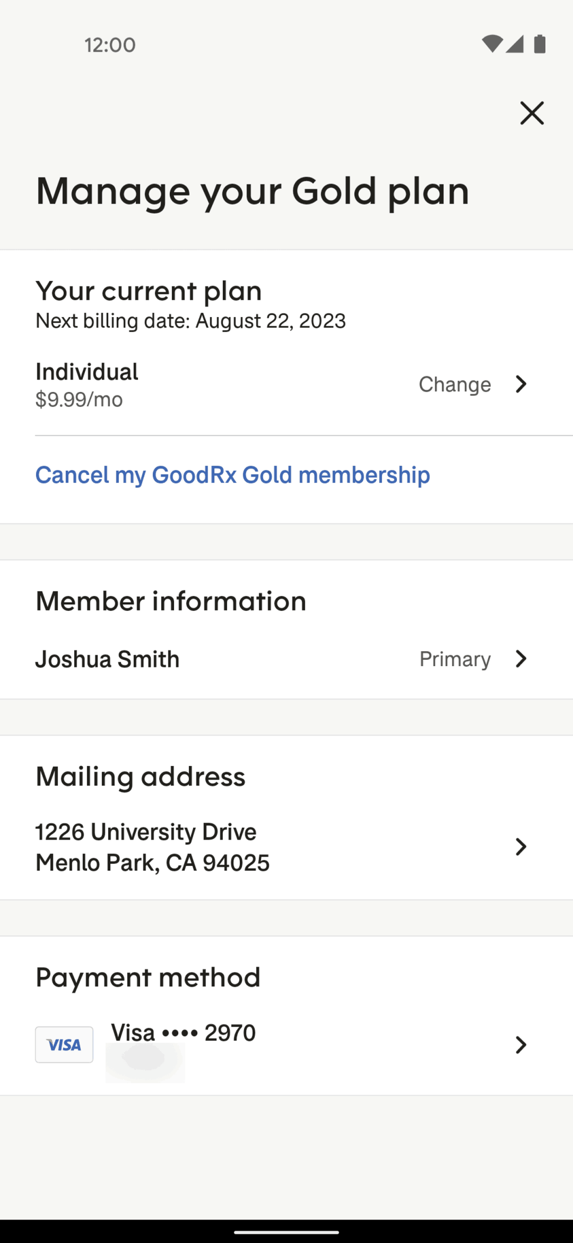 GoodRx Android Medical interface screenshot 21