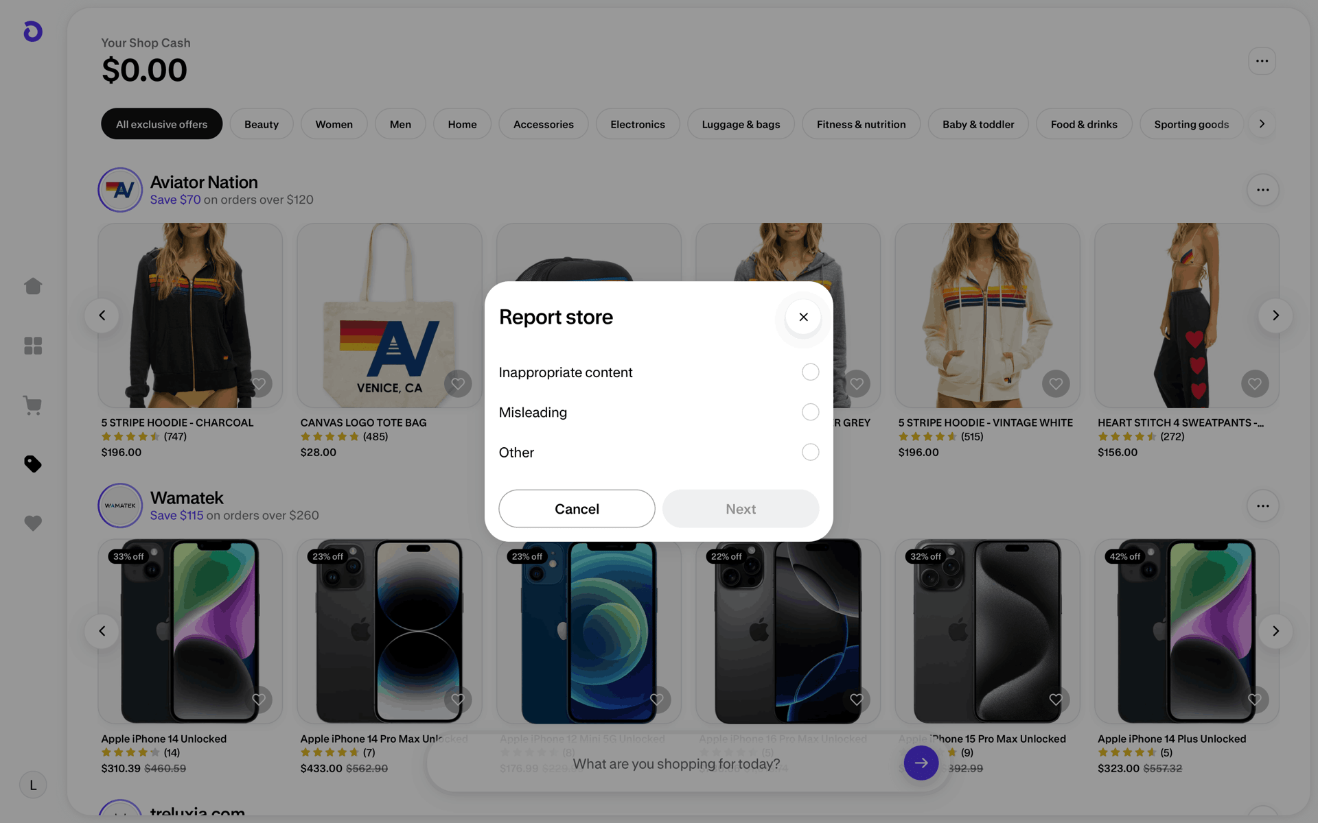 Shop Web AI interface screenshot 7