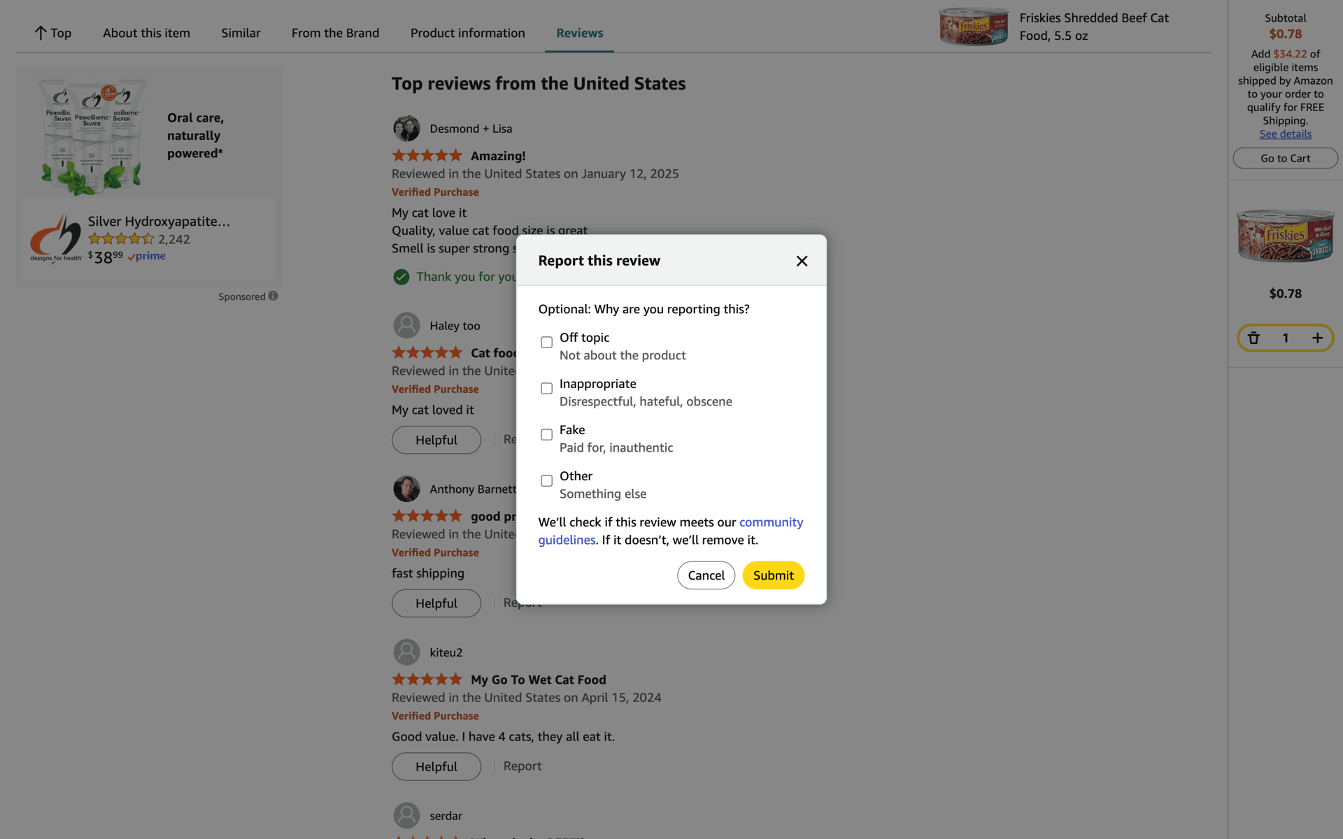 Amazon Web Shopping interface screenshot 8