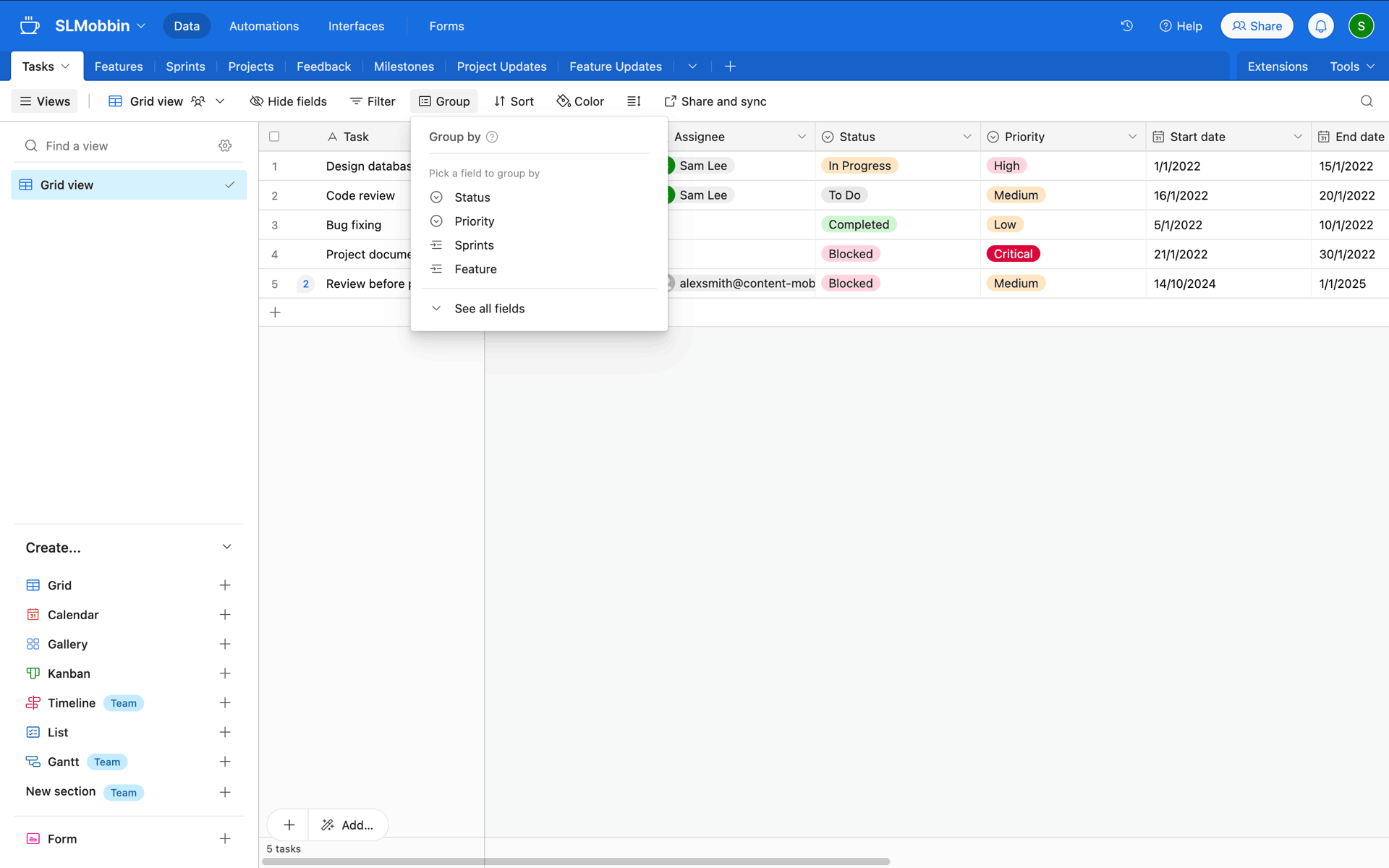 Airtable Web Business interface screenshot 21